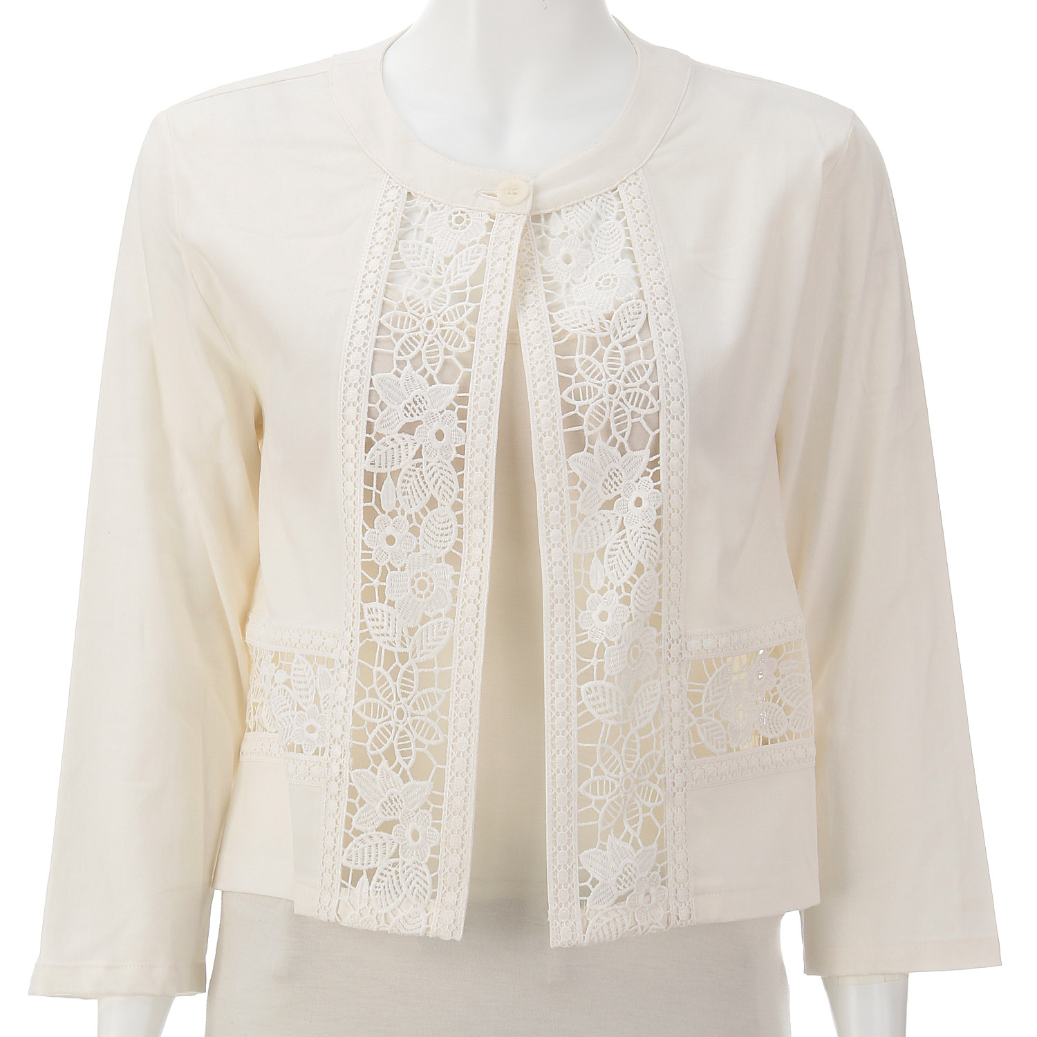 デニム調綿麻PUジャケット