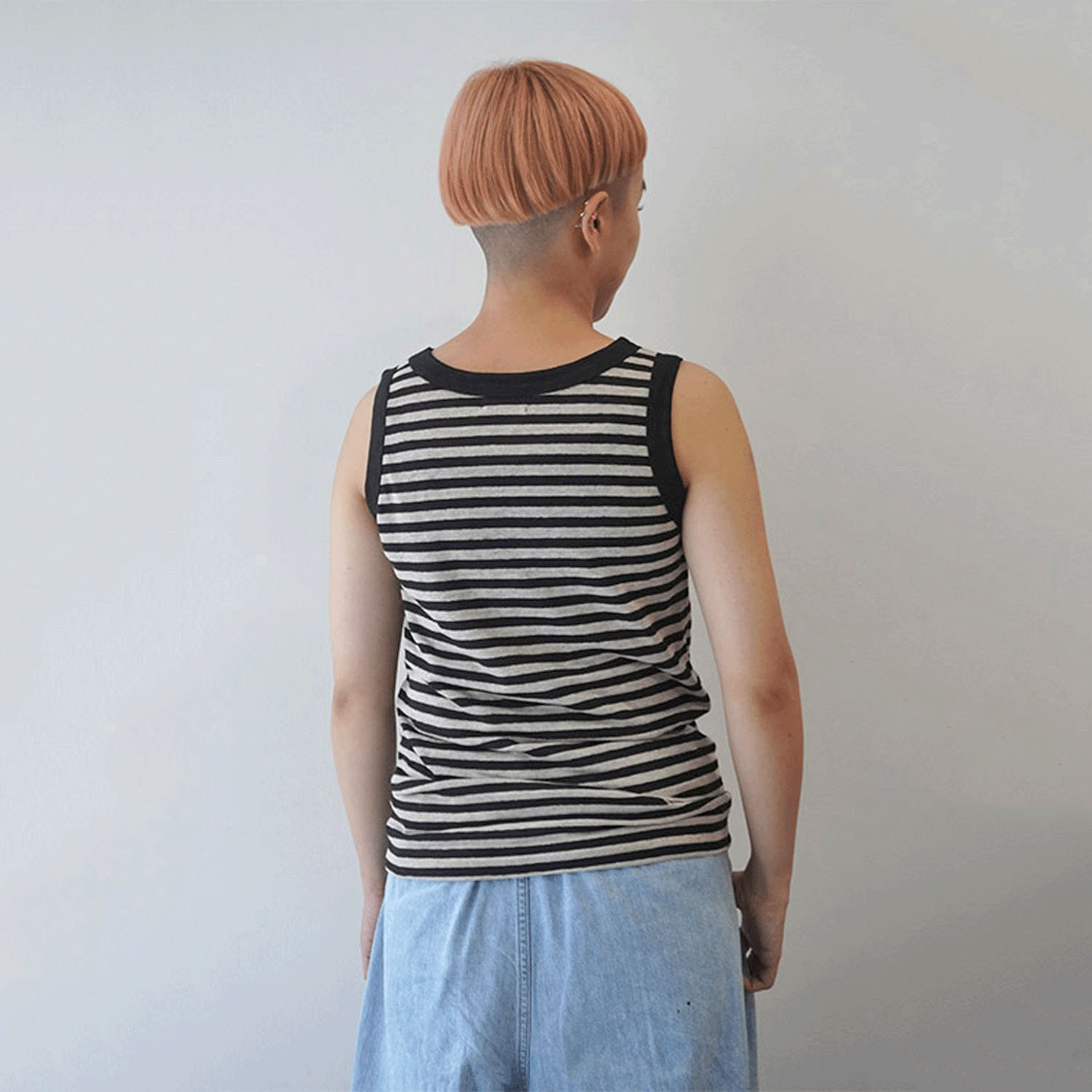 mao made スタンダード細しましまタンクトップ - 画像6