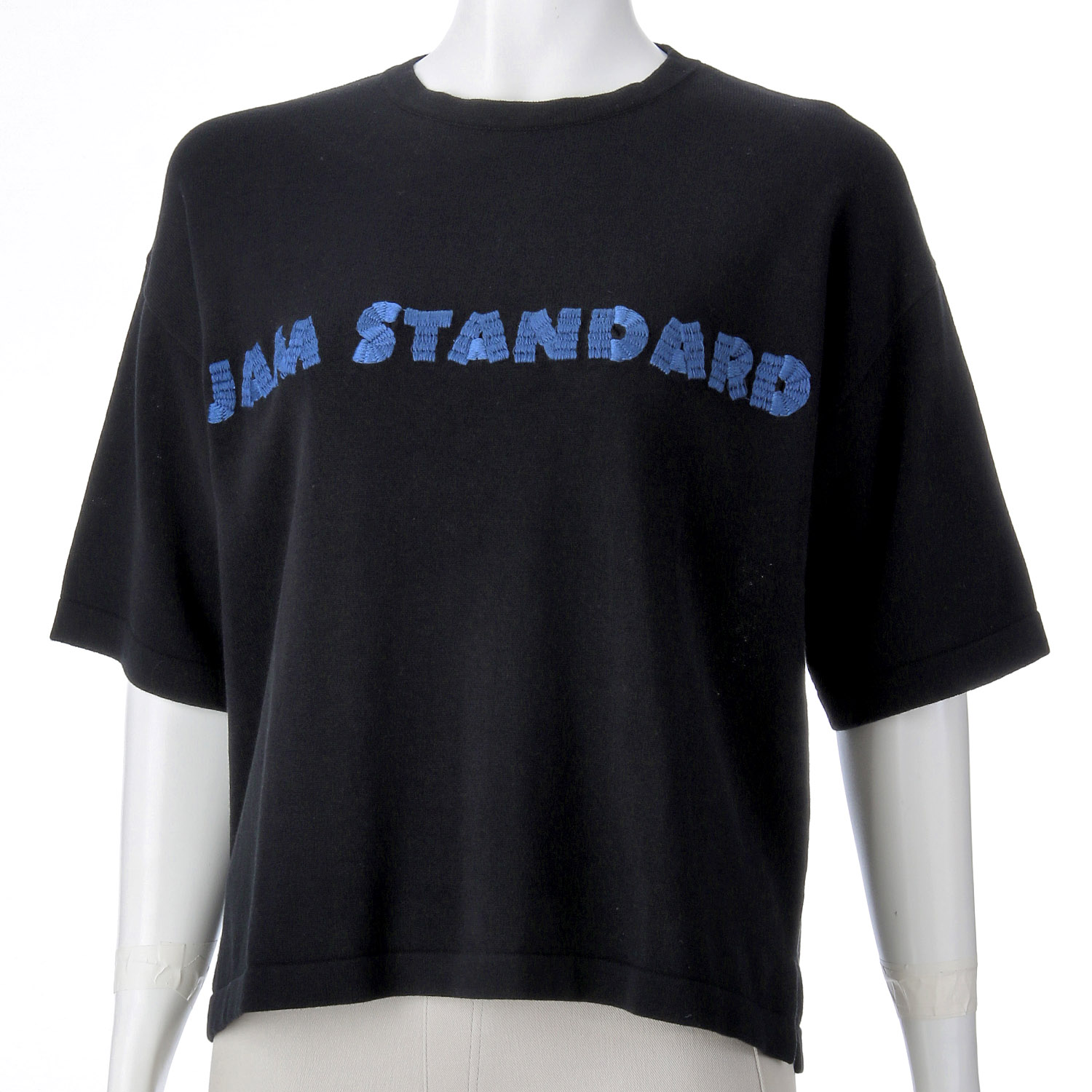 【Insta Live】mao made ロゴ刺繍5分袖ニットTEE - 画像3