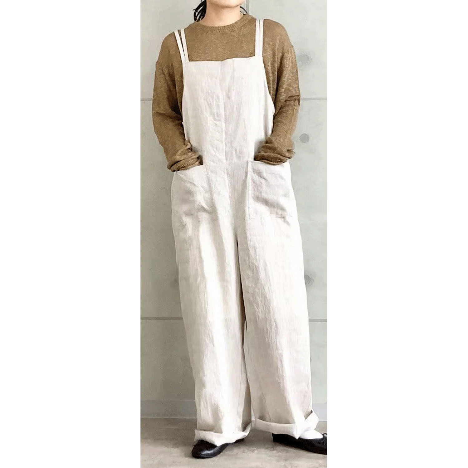 AUG リネンリボンサロペ - 画像3