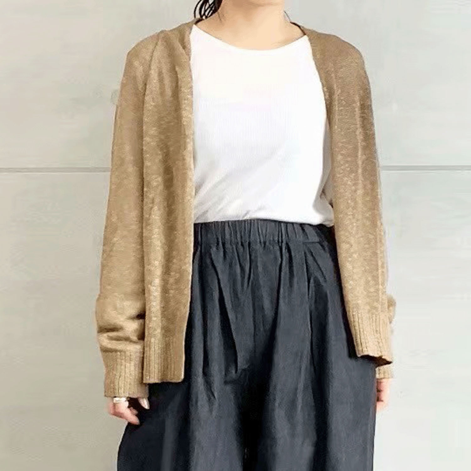 AUG 着流しニットカーデ