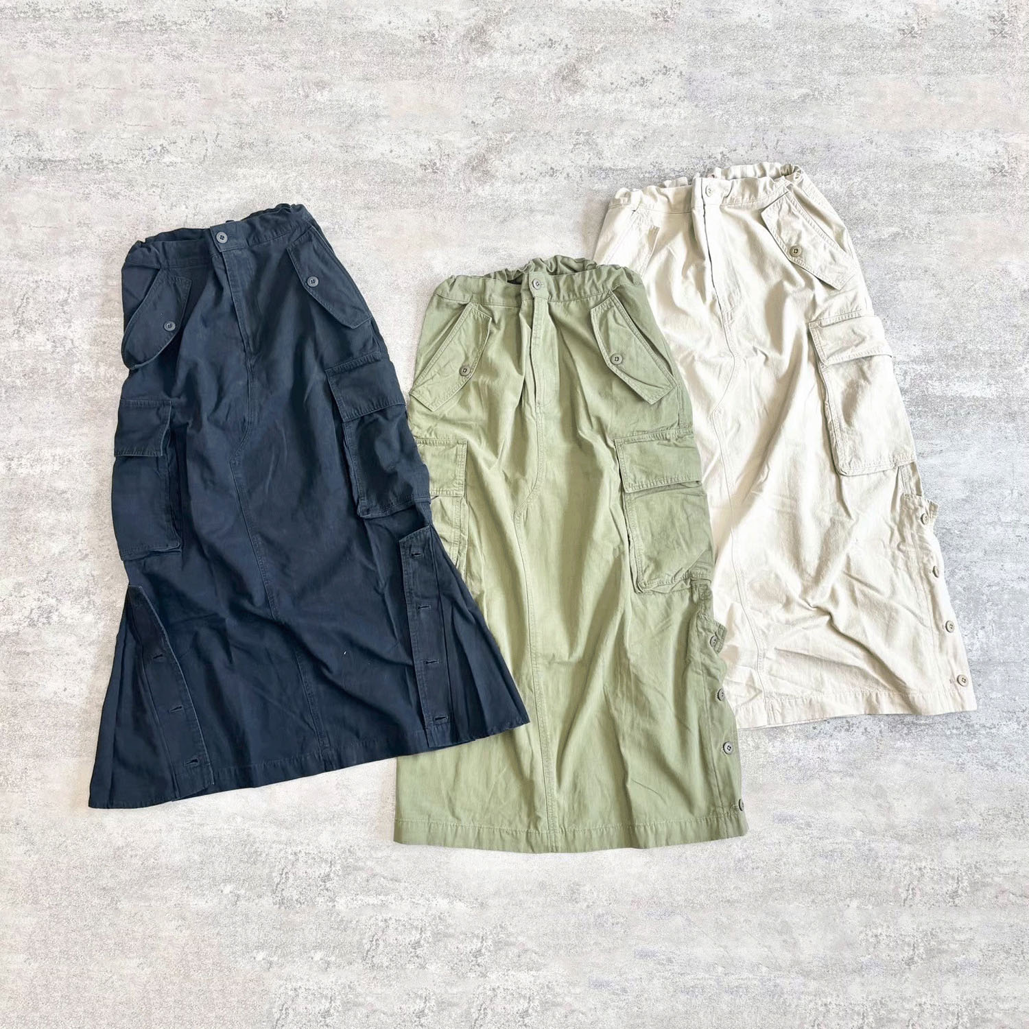 alee リメイクデザインミリタリースカート - 画像2