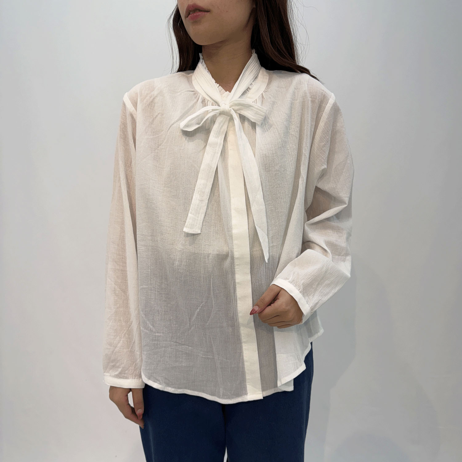 【Insta Live】le ciel コットンシフォンブラウス