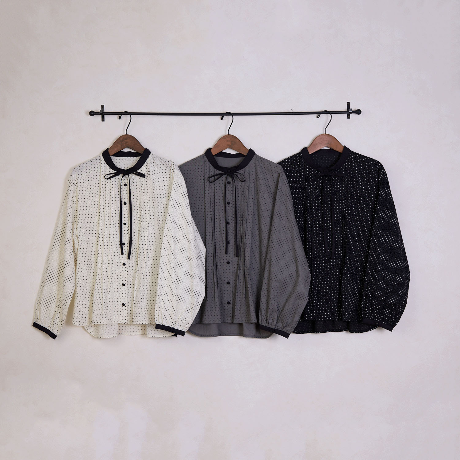 【Insta Live】le ciel ドットプリントブラウス - 画像3