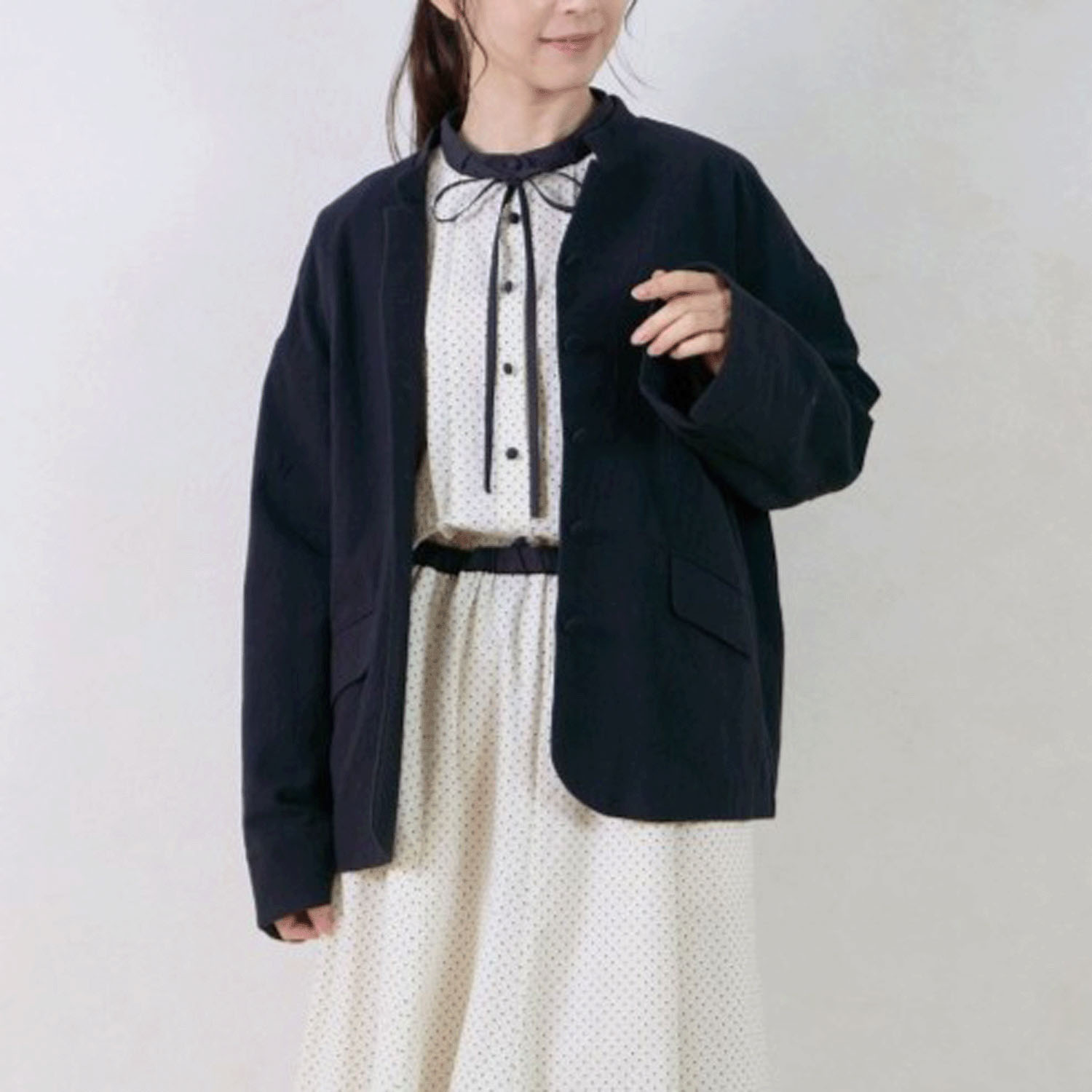 【Insta Live】le ciel ドットプリントブラウス - 画像1