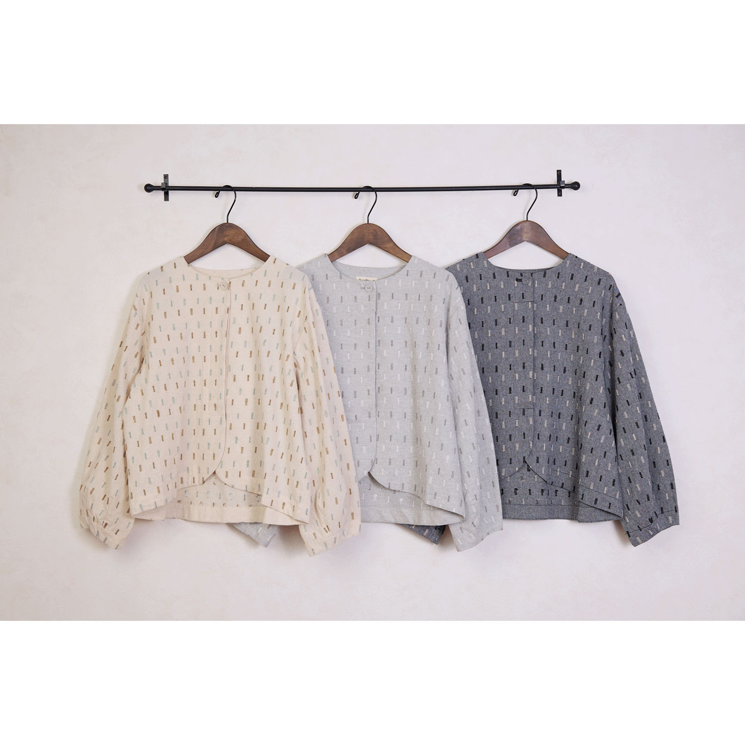 le ciel  ダンガリーマルトシカク刺繍ジャケット - 画像2