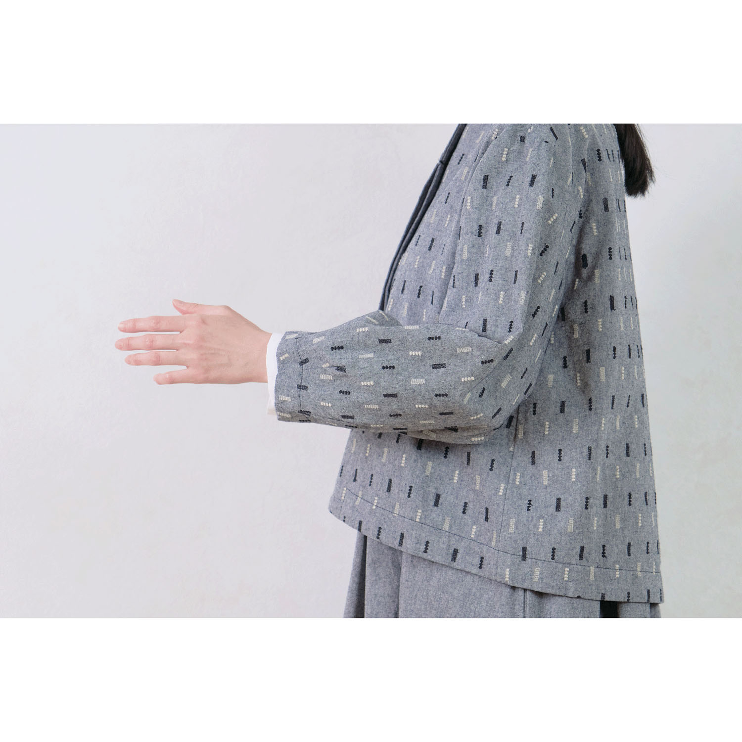 le ciel  ダンガリーマルトシカク刺繍ジャケット - 画像11