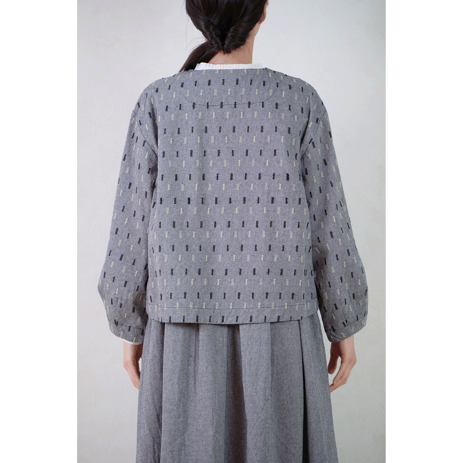 le ciel  ダンガリーマルトシカク刺繍ジャケット - 画像8