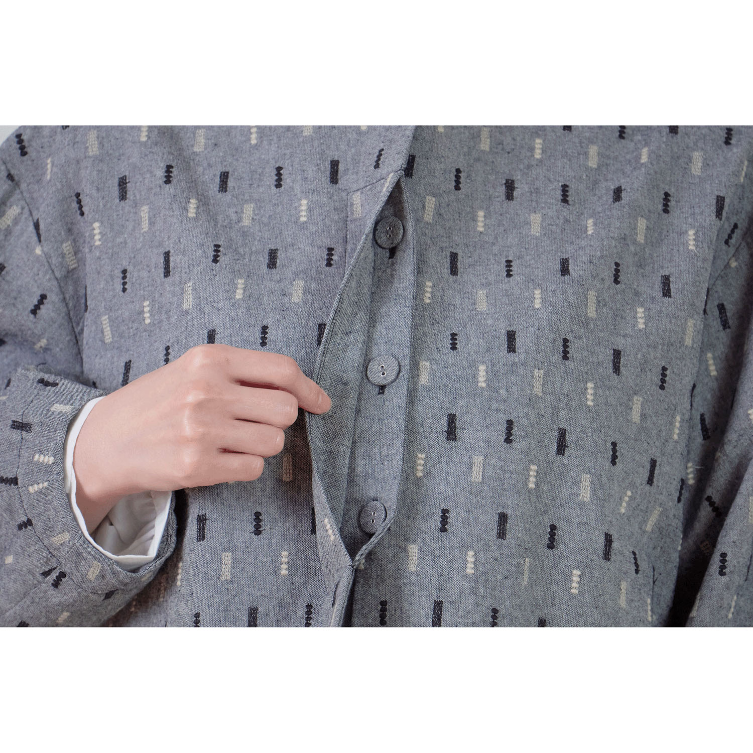 le ciel  ダンガリーマルトシカク刺繍ジャケット - 画像10