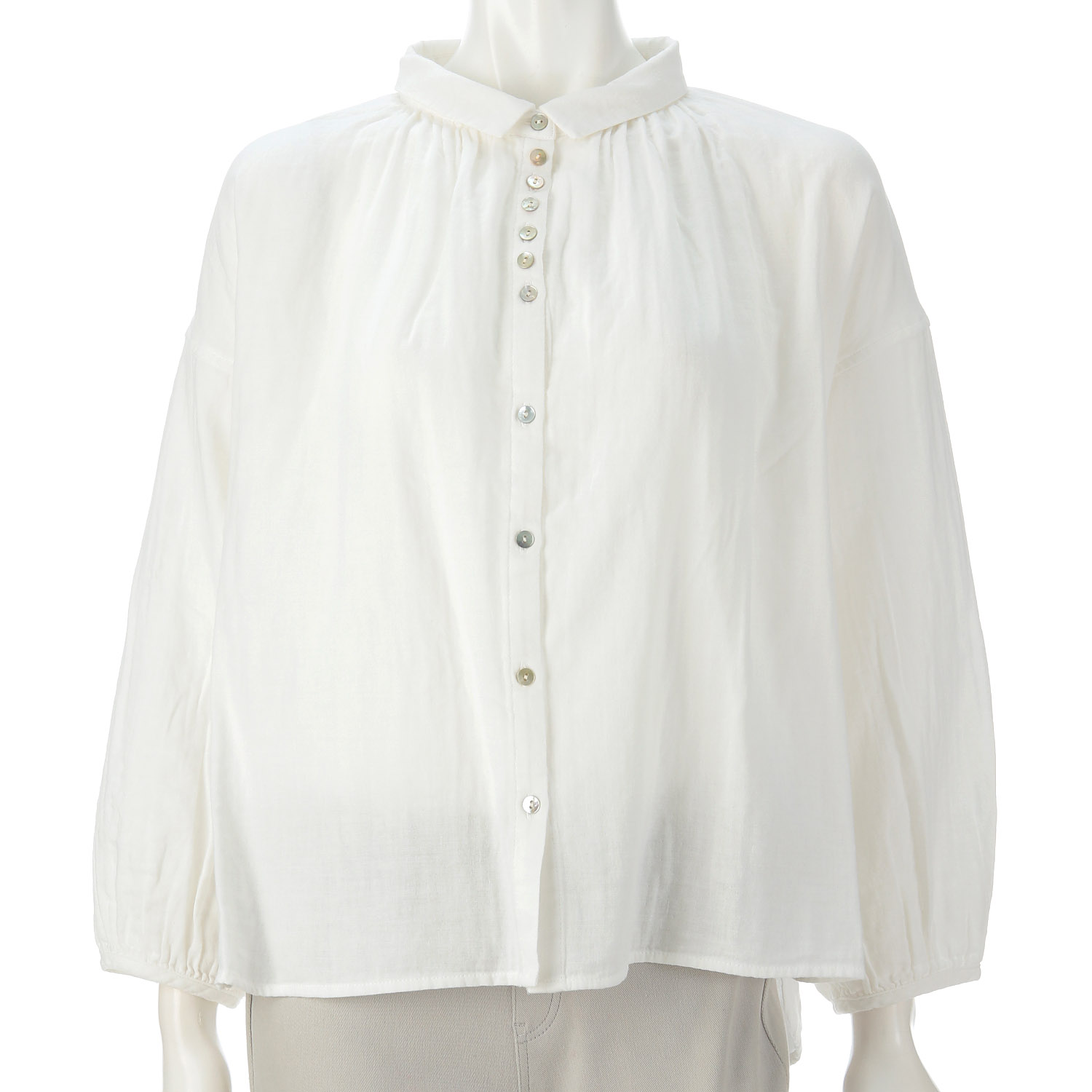 le ciel コットンガーゼブラウス - 画像4