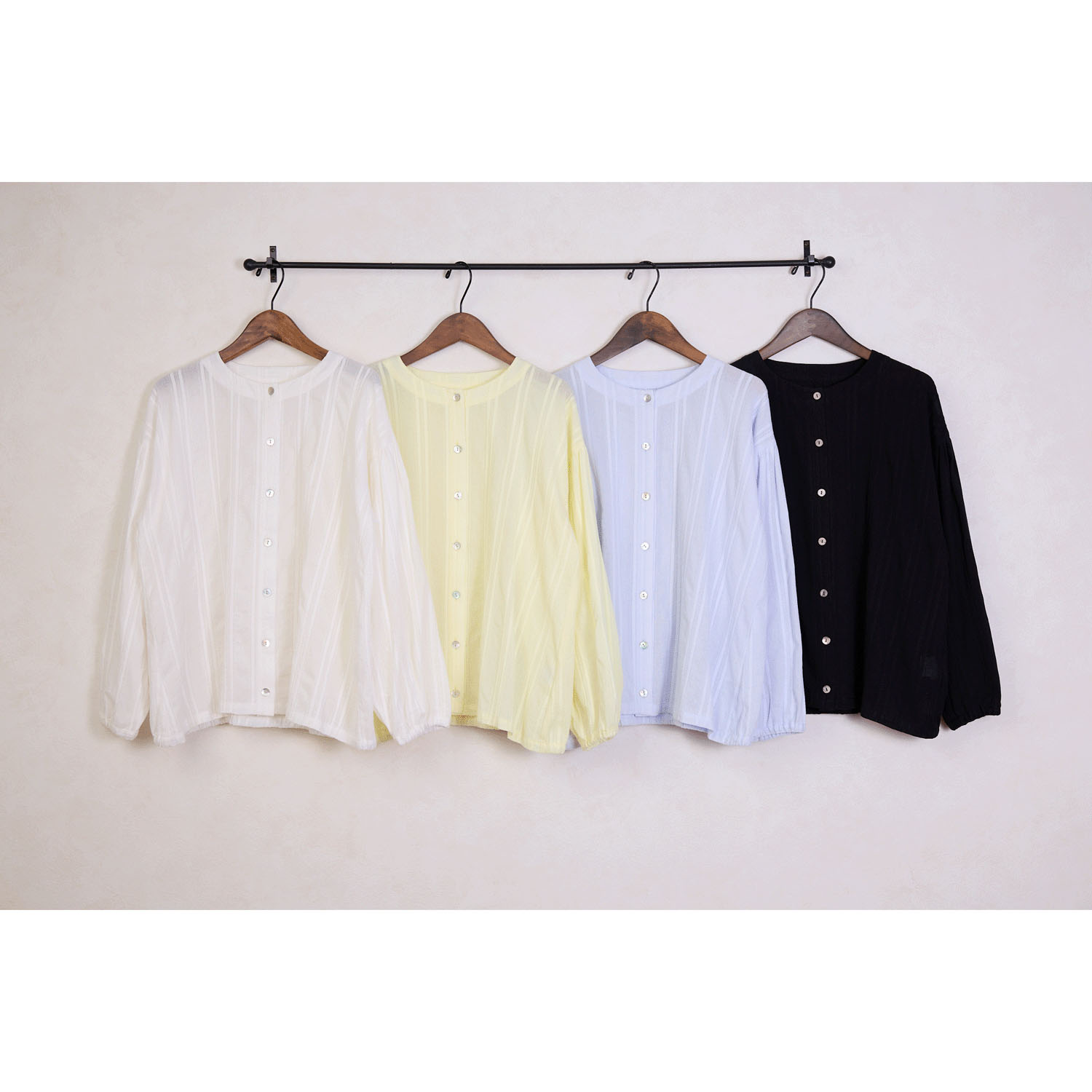 le ciel コットンコンドビースストライプブラウス - 画像2