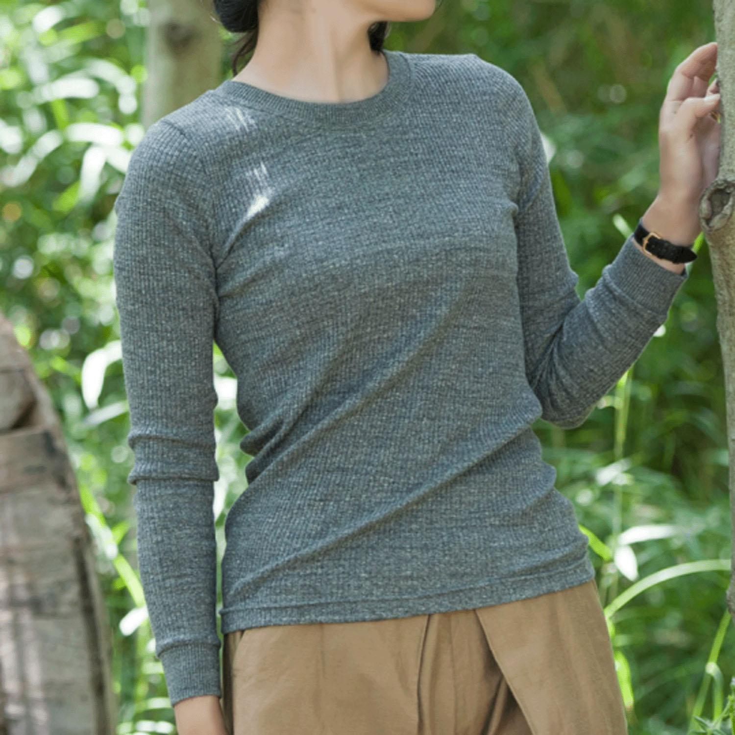 天衣無縫 コットンリブクルーネック - 画像1