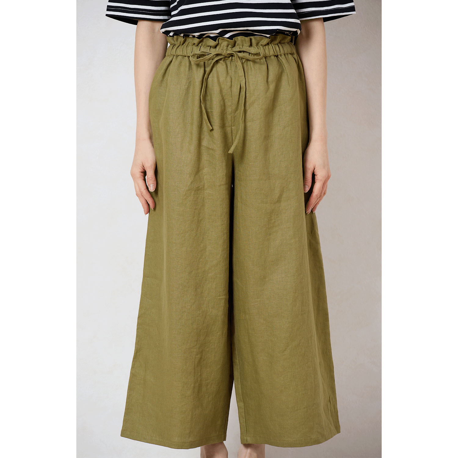 le ciel 麻平織りパンツ