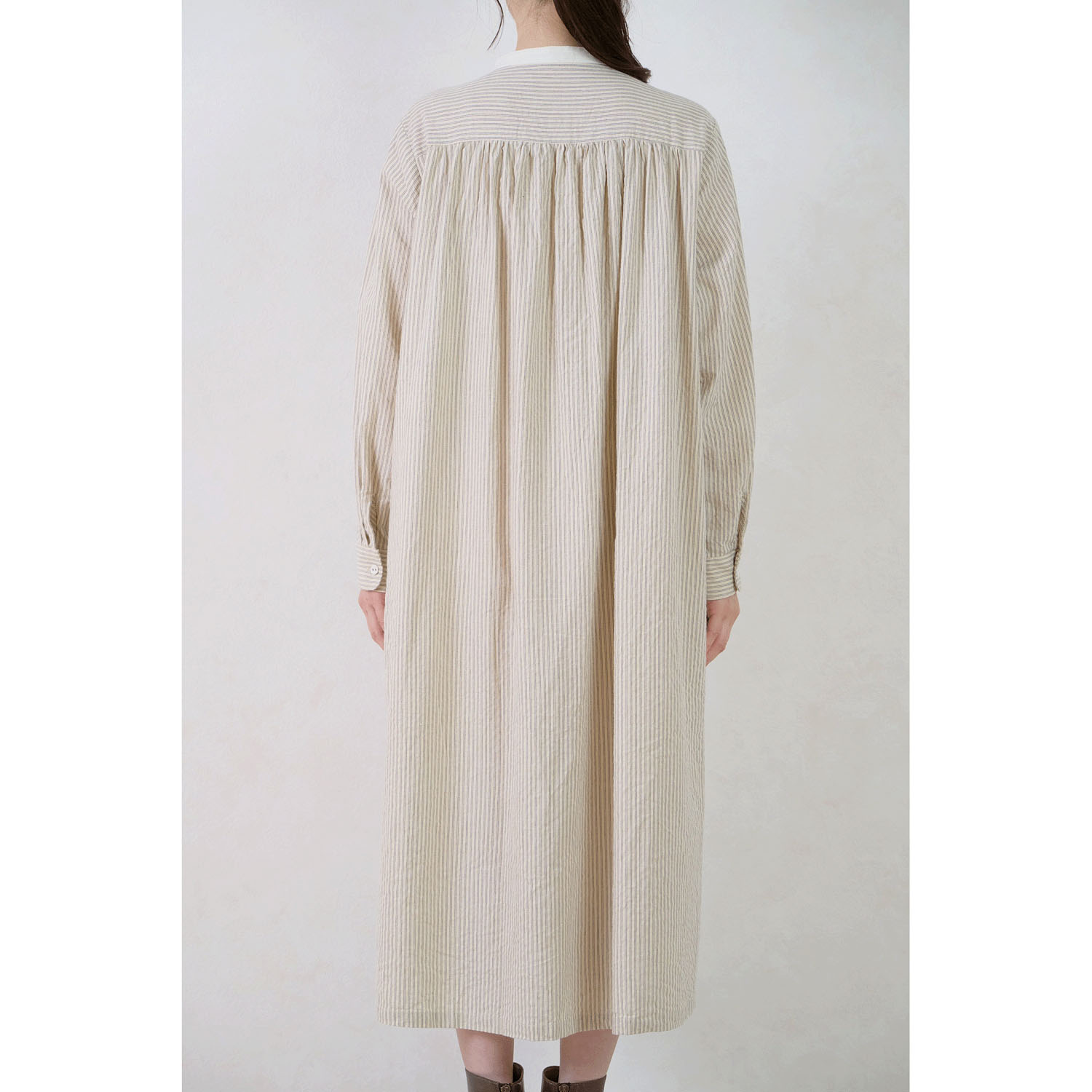 le ciel de demain コットンストライプワンピース - 画像4