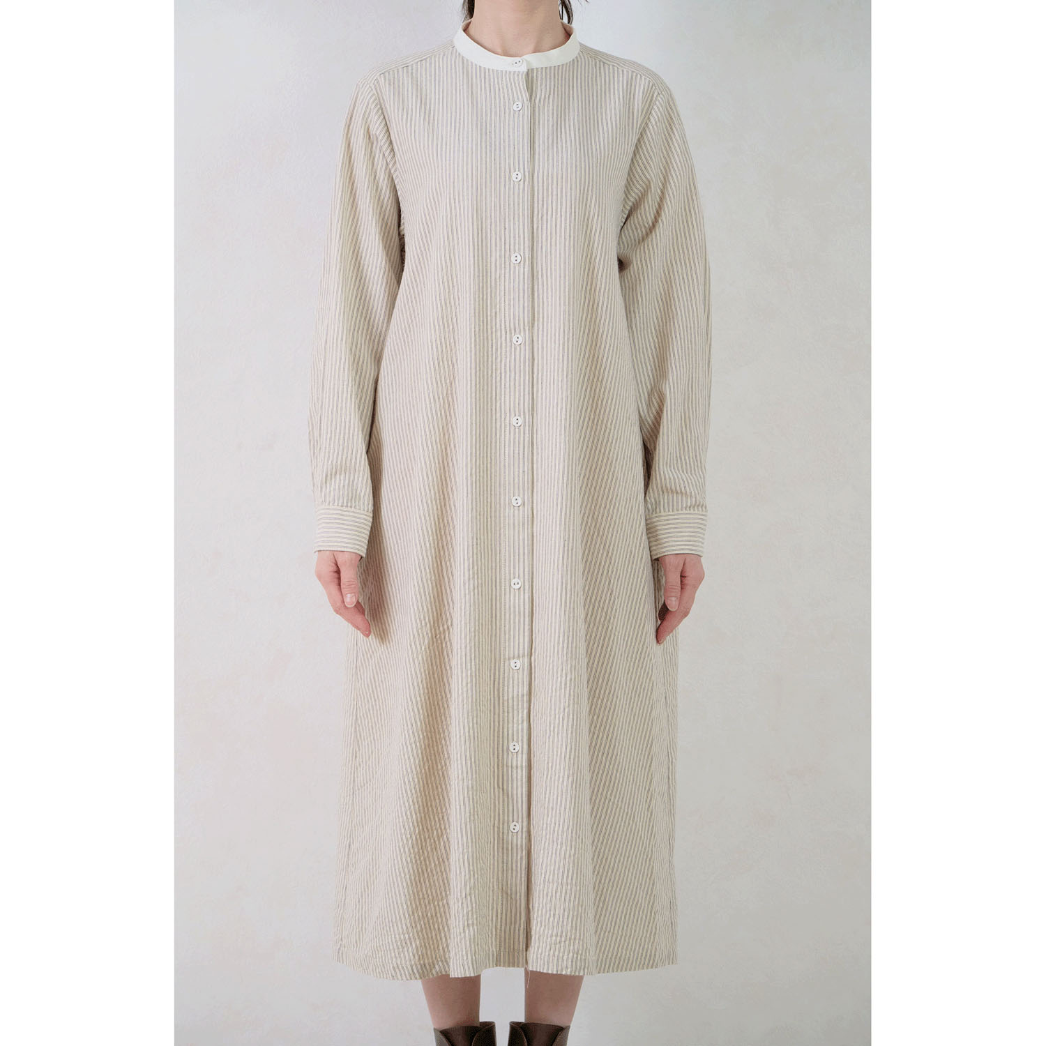 le ciel de demain コットンストライプワンピース