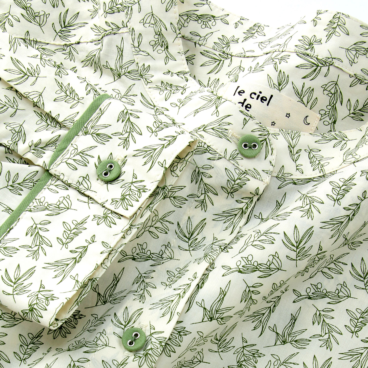 le ciel de demain コットンリーフプリントワンピース - 画像12