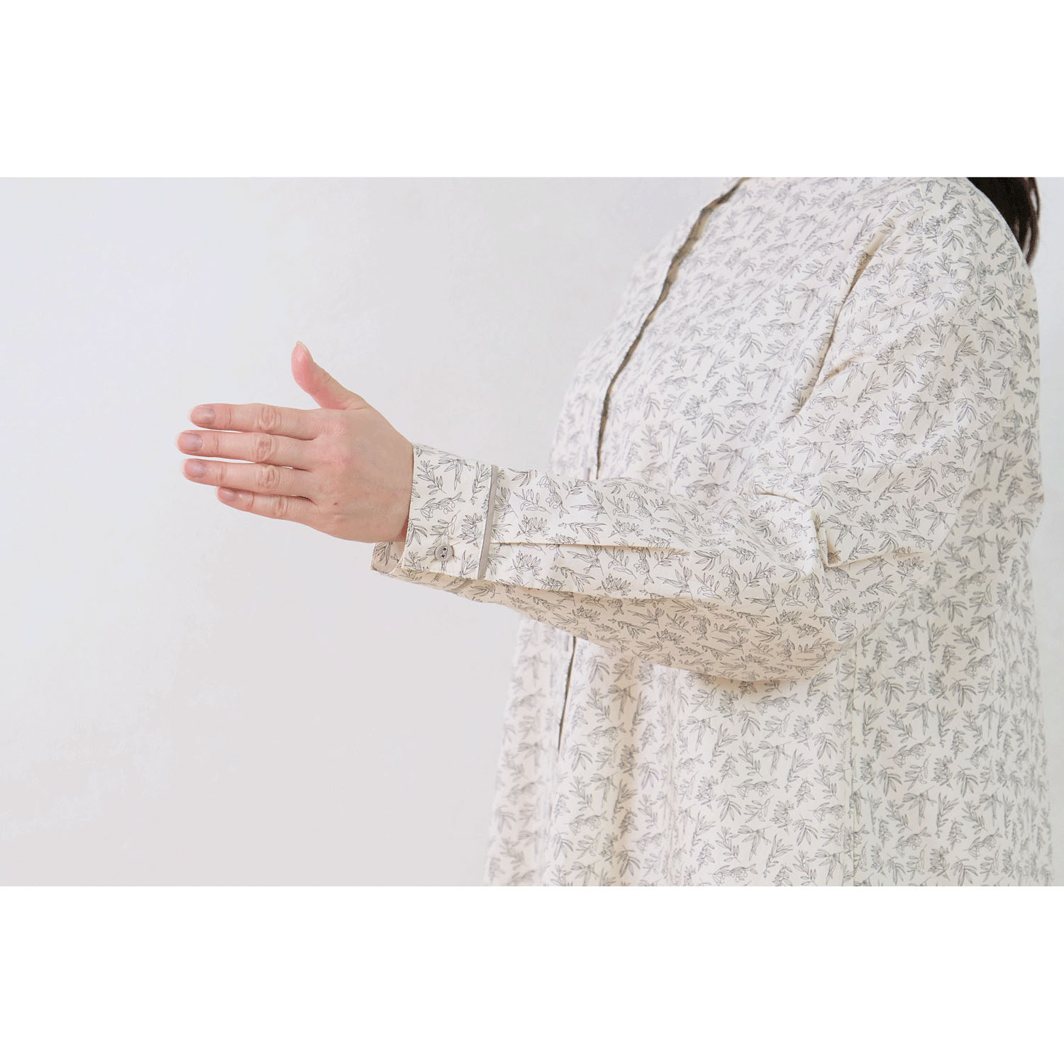 le ciel de demain コットンリーフプリントワンピース - 画像7