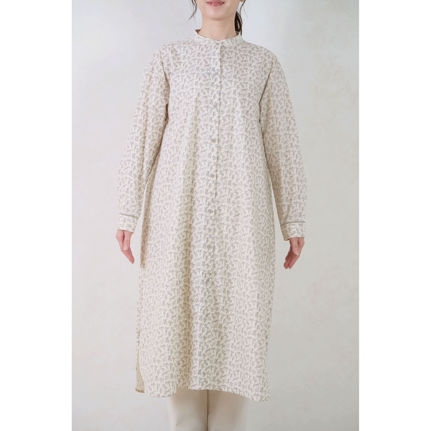 le ciel de demain コットンリーフプリントワンピース - 画像1