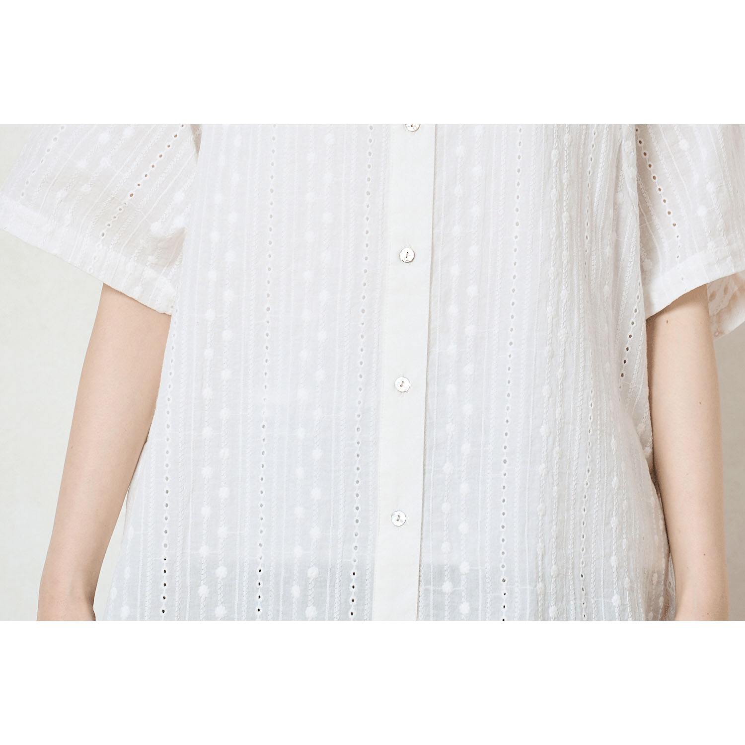 le ciel de demain コットンストライプレースチュニック - 画像7