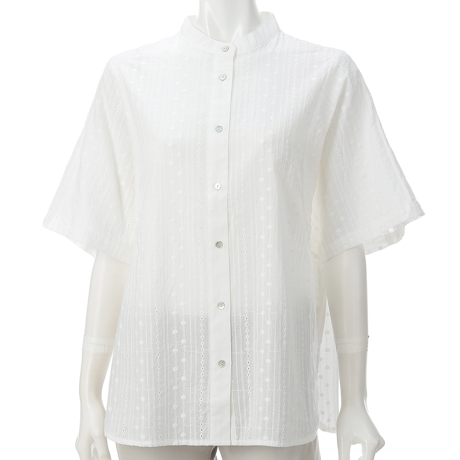 le ciel de demain コットンストライプレースチュニック - 画像8