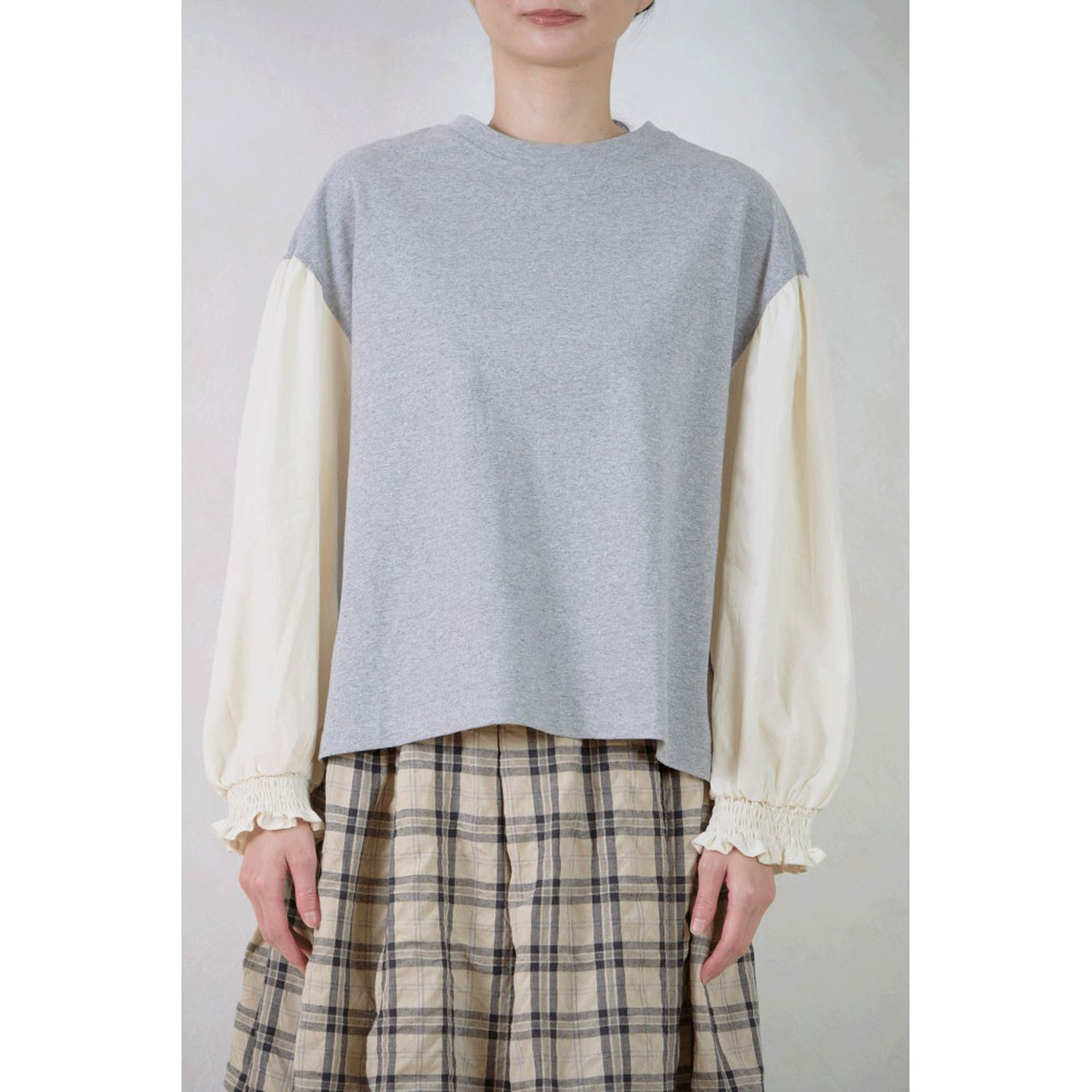 le ciel de demain コットン天竺カットソーブラウス