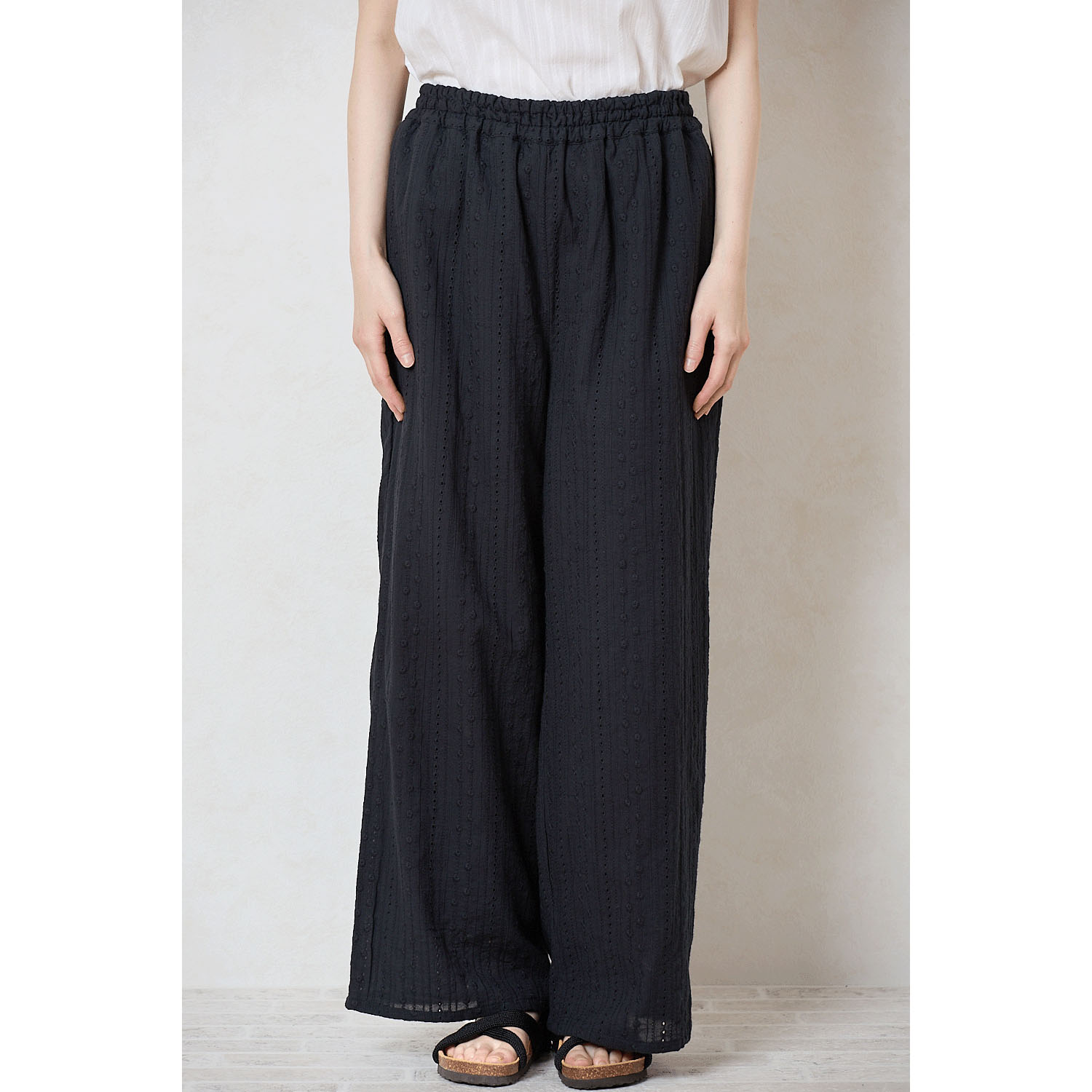 le ciel de demain コットンストライプレースパンツ - 画像1