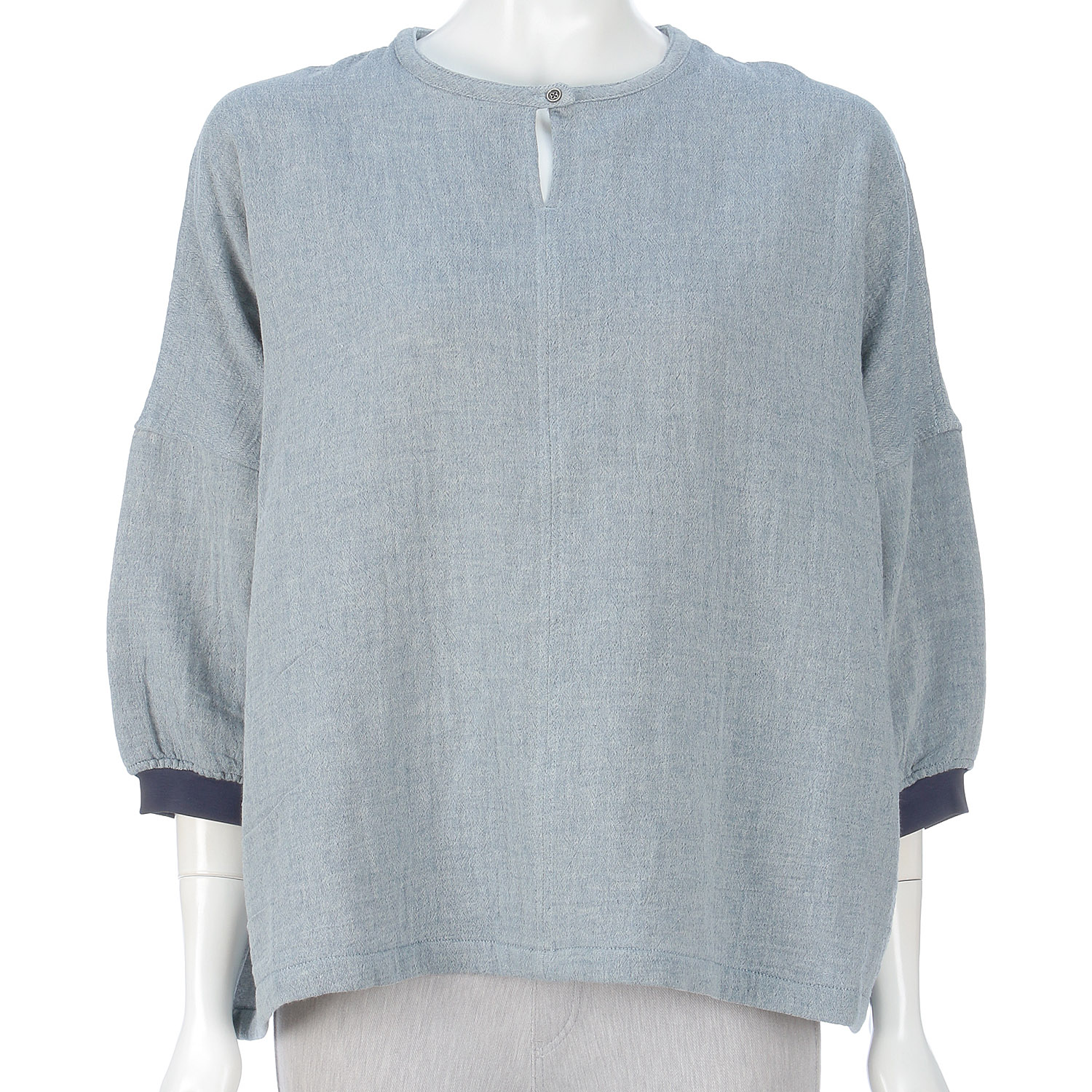 le ciel a tempsdoux  綿シャンブレーダブルガーゼブラウス - 画像9