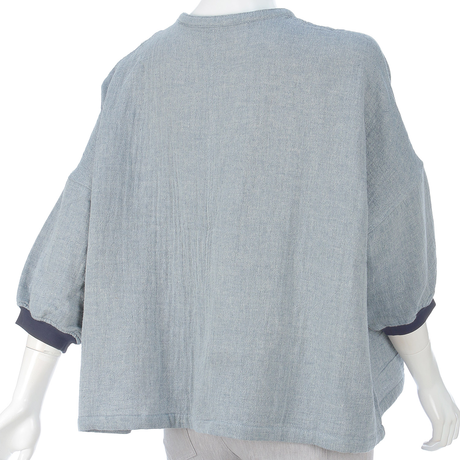 le ciel a tempsdoux  綿シャンブレーダブルガーゼブラウス - 画像10