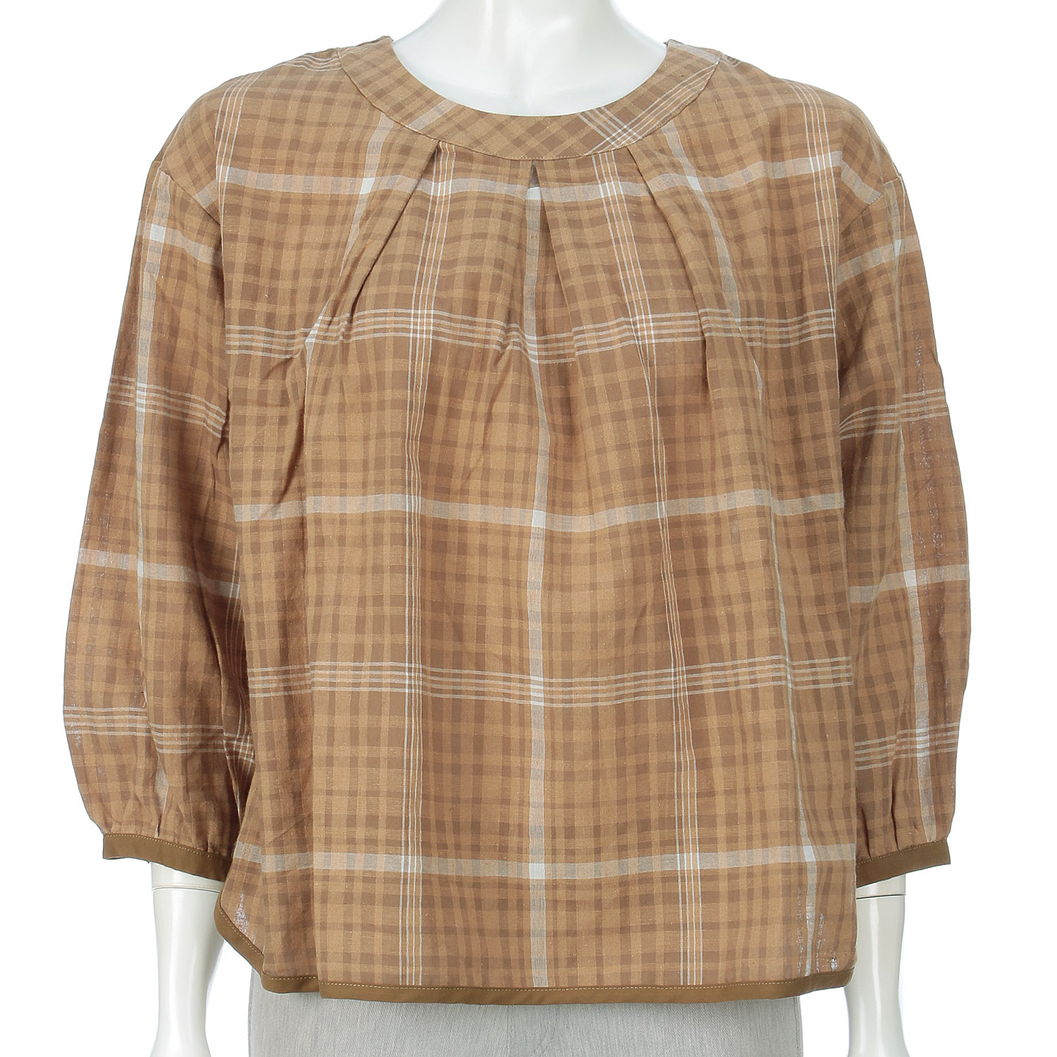 le ciel a tempsdoux 先染めチェックブラウス - 画像7