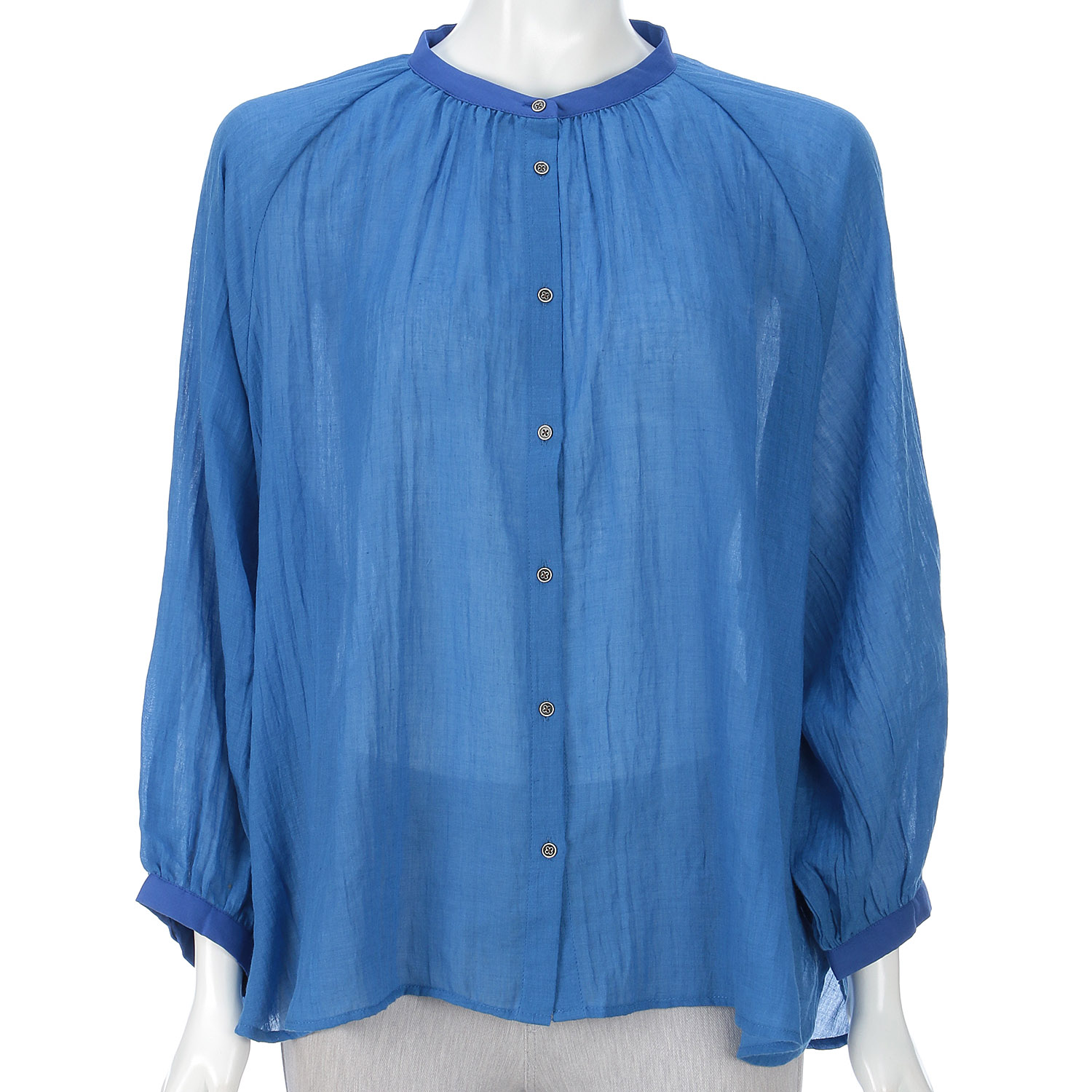 le ciel a tempsdoux 綿混シャンブレーブラウス - 画像12