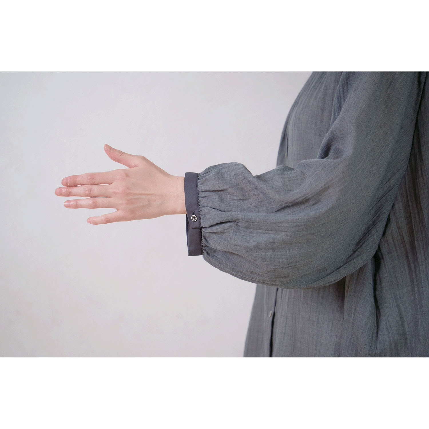 le ciel a tempsdoux 綿混シャンブレーブラウス - 画像7