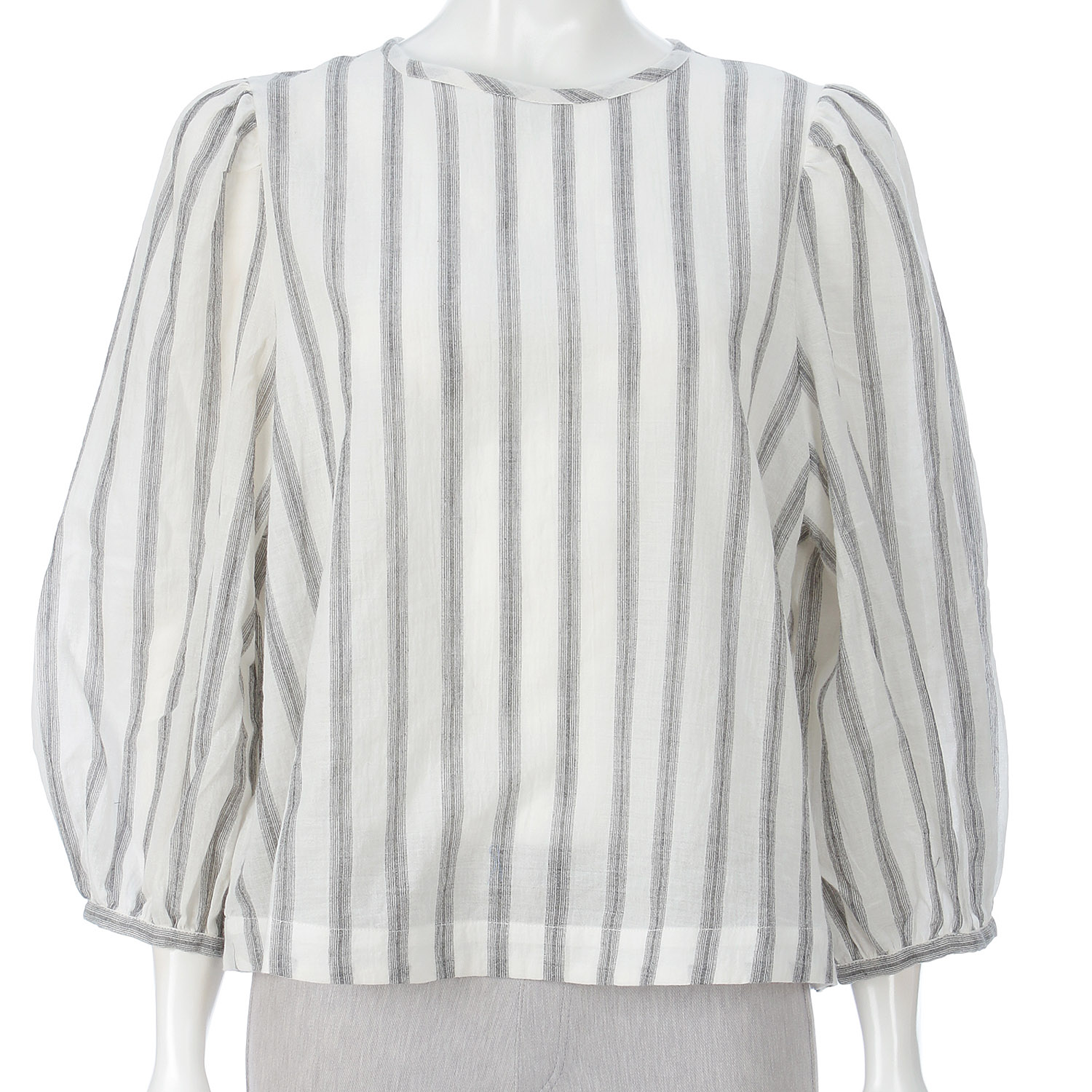 le ciel a tempsdoux 先染めストライプブラウス - 画像11