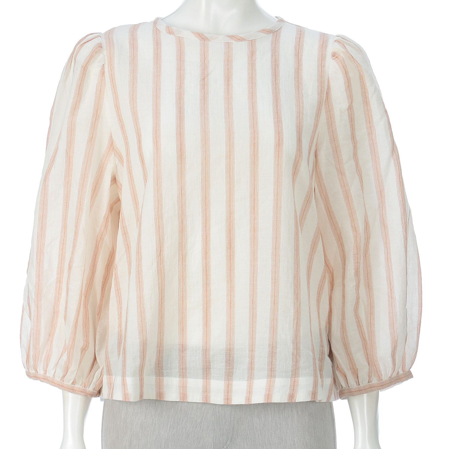 le ciel a tempsdoux 先染めストライプブラウス - 画像3