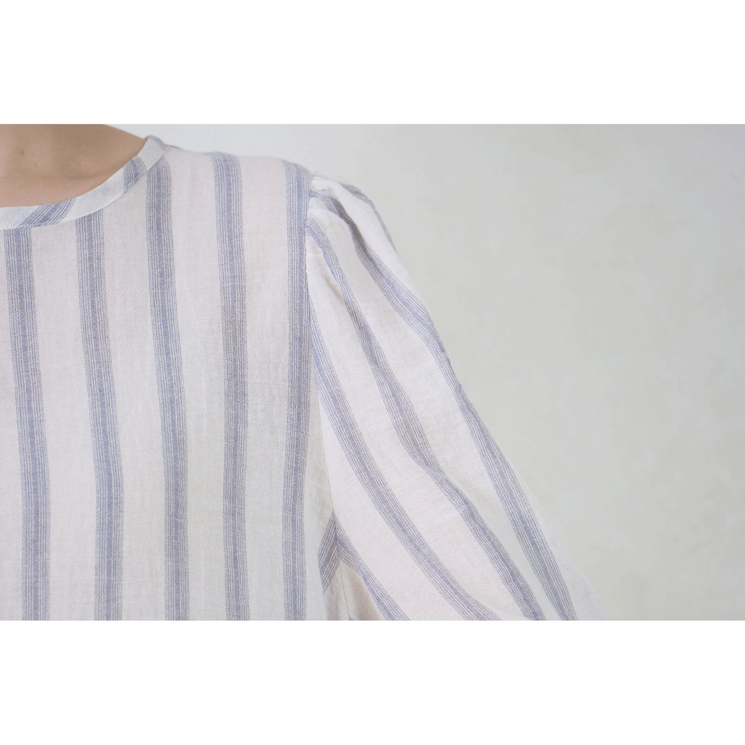 le ciel a tempsdoux 先染めストライプブラウス - 画像8