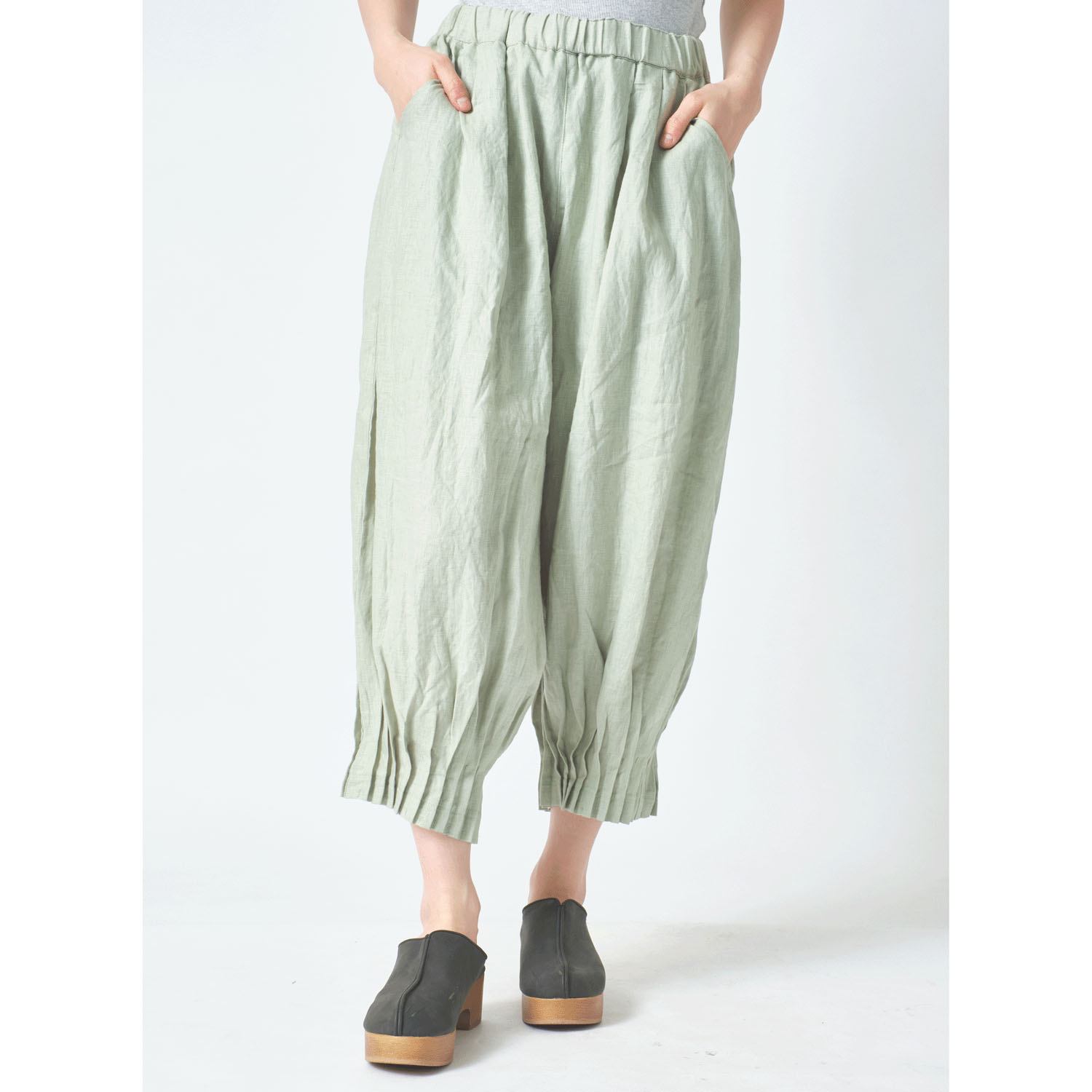 ubasoku 裏地付きワイドシルエットパンツ - 画像12