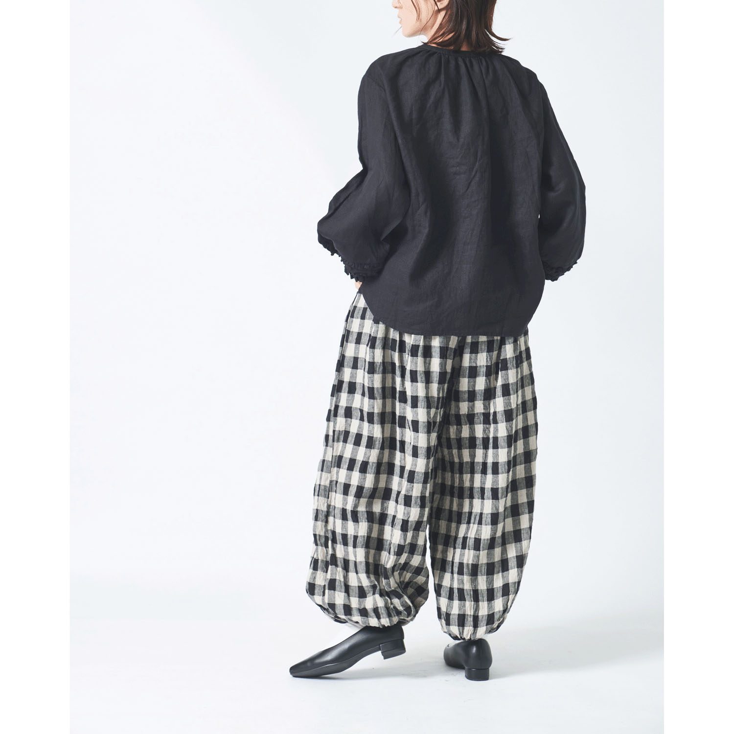ubasoku 裾ゴムボリュームパンツ - 画像5