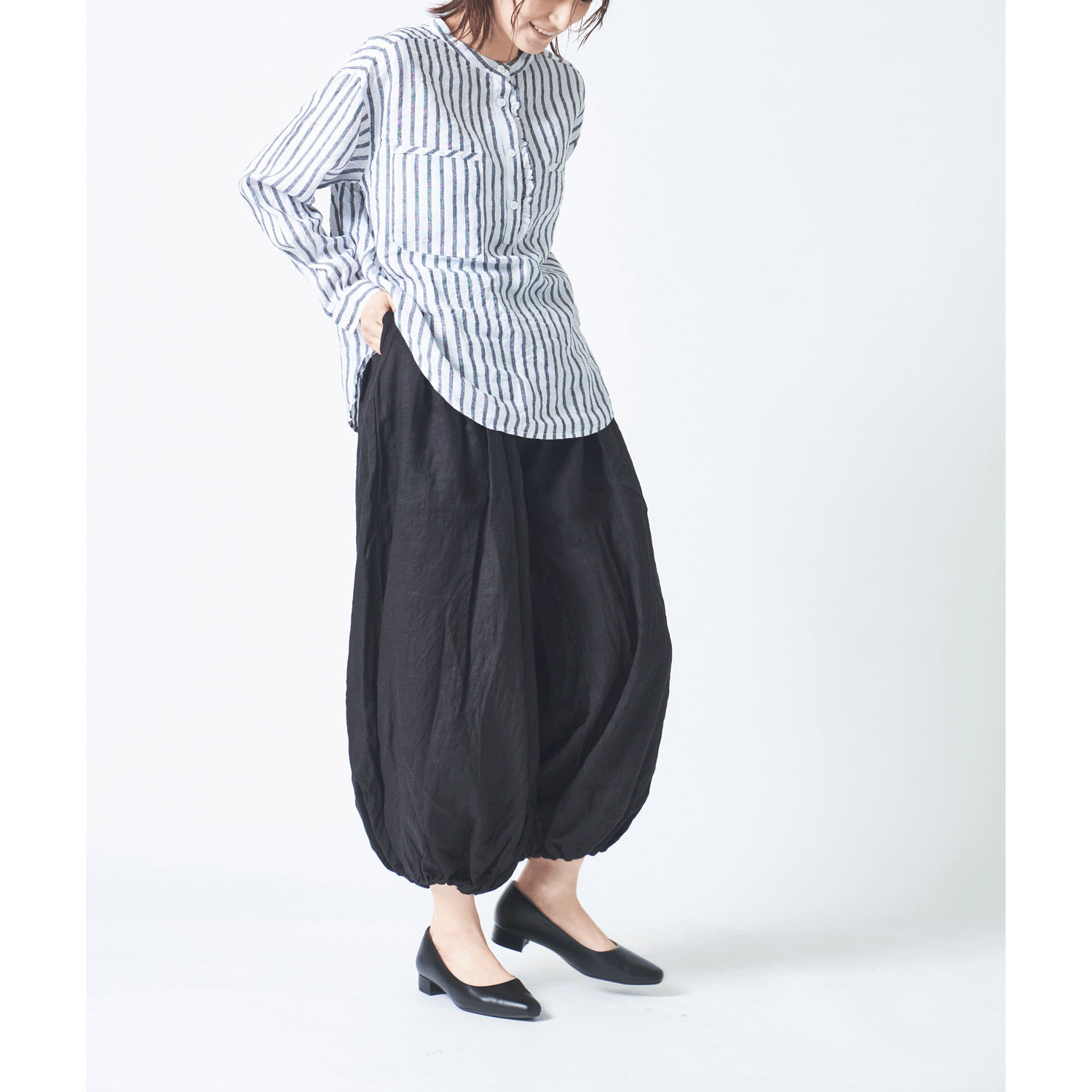 ubasoku 裾ゴムボリュームパンツ - 画像2