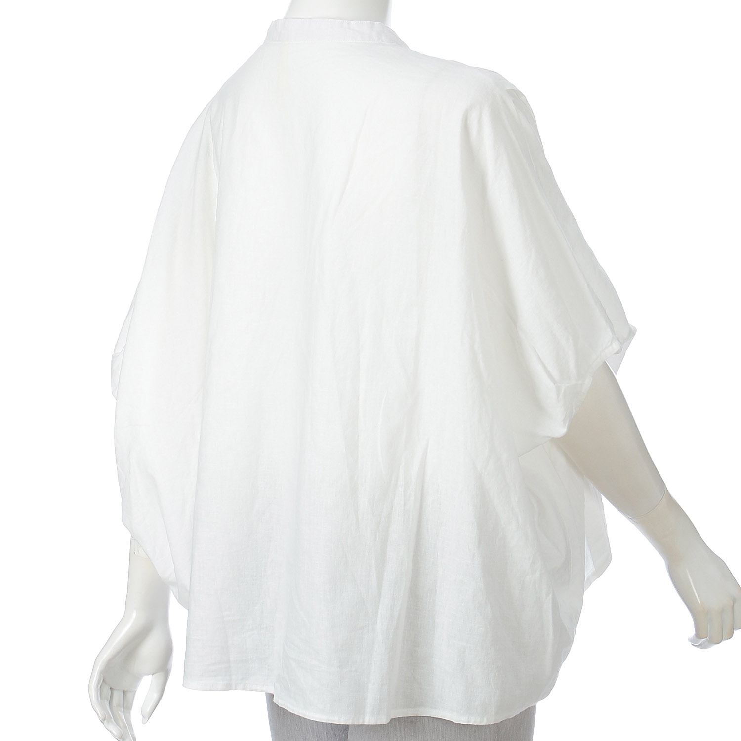 ubasoku バンドカラー縦ピンタック加工本貝釦プルオーバー - 画像8