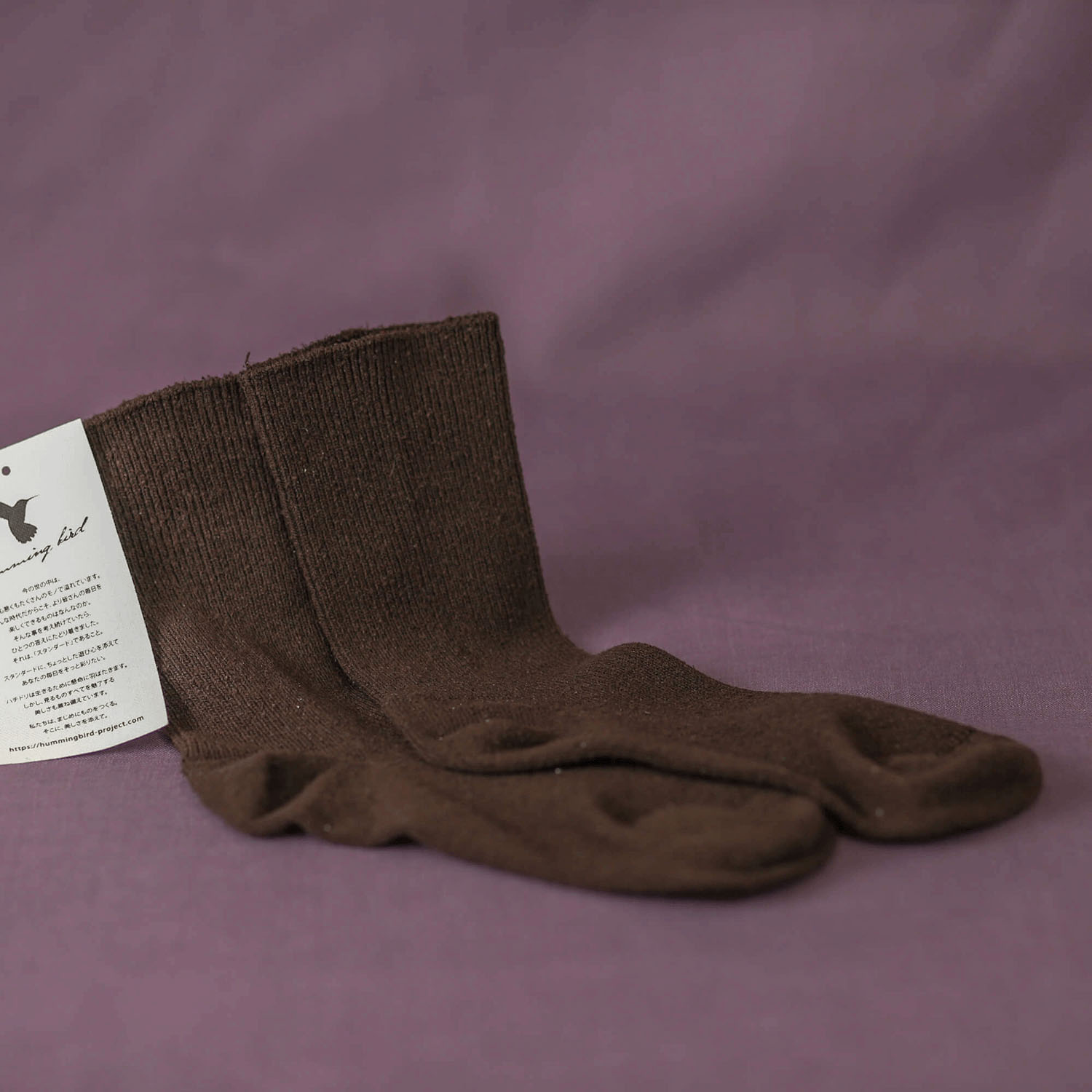 【ETONET限定】HUMMING BIRD ゴム無しシルクリブソックス - 画像5