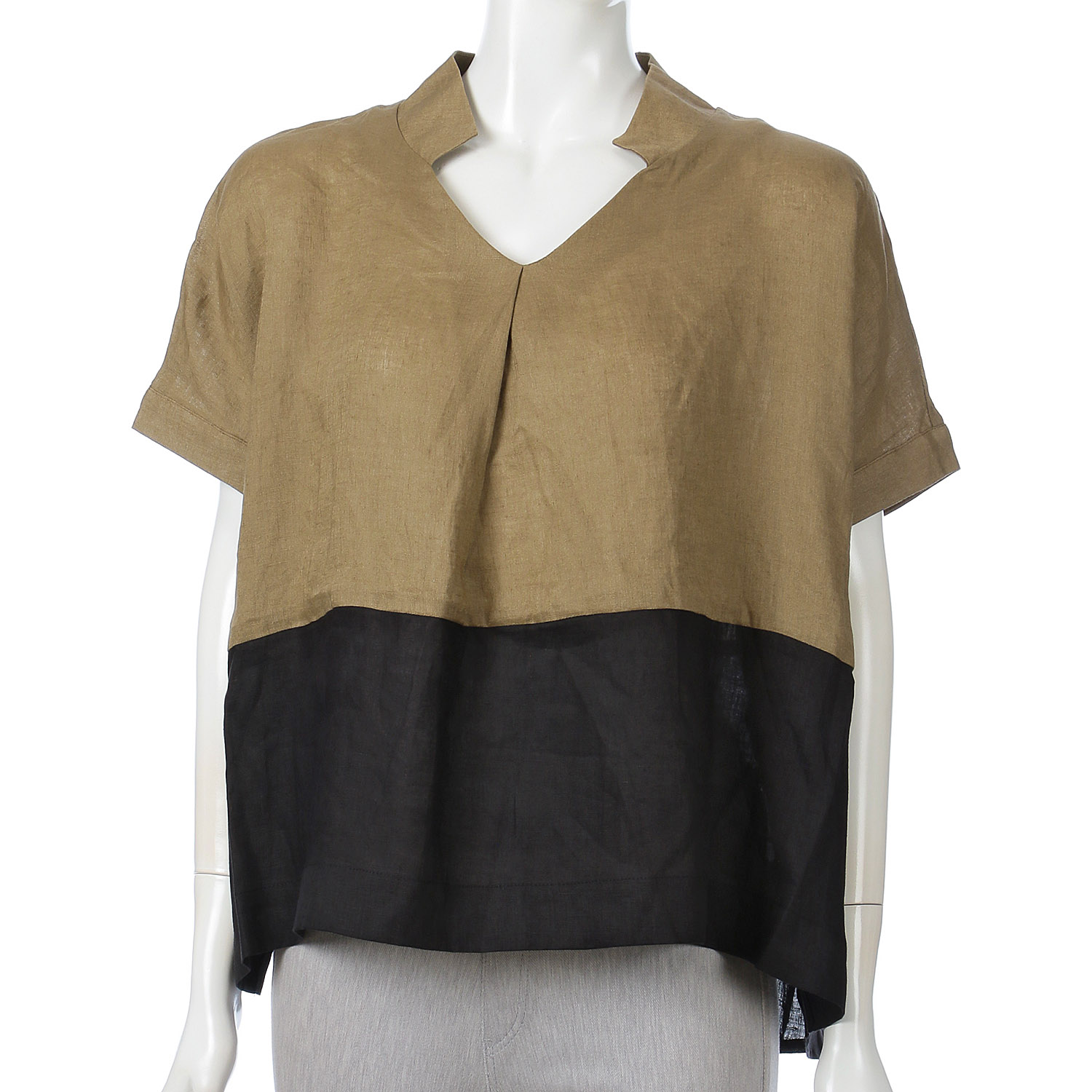 AUG バイカラーブラウス - 画像2