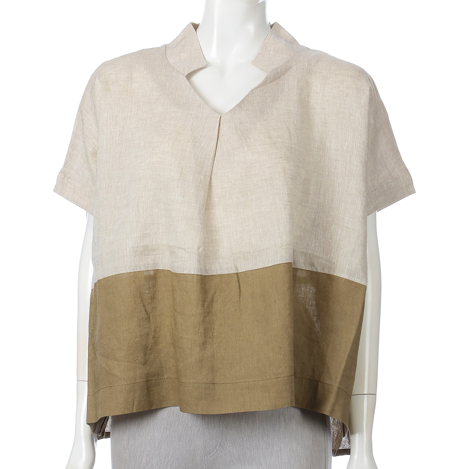 AUG バイカラーブラウス - 画像3