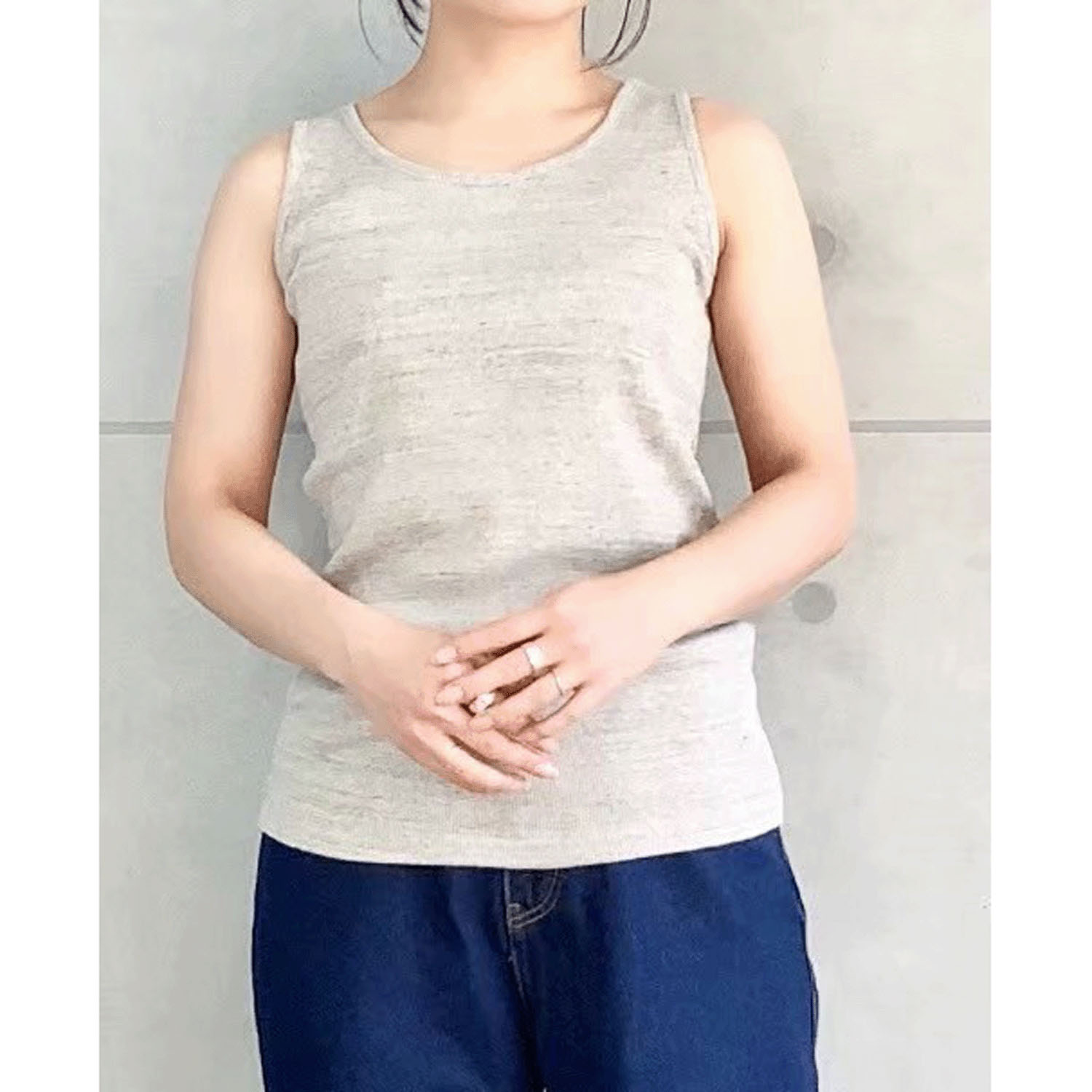 AUG テレコタンクトップ - 画像1