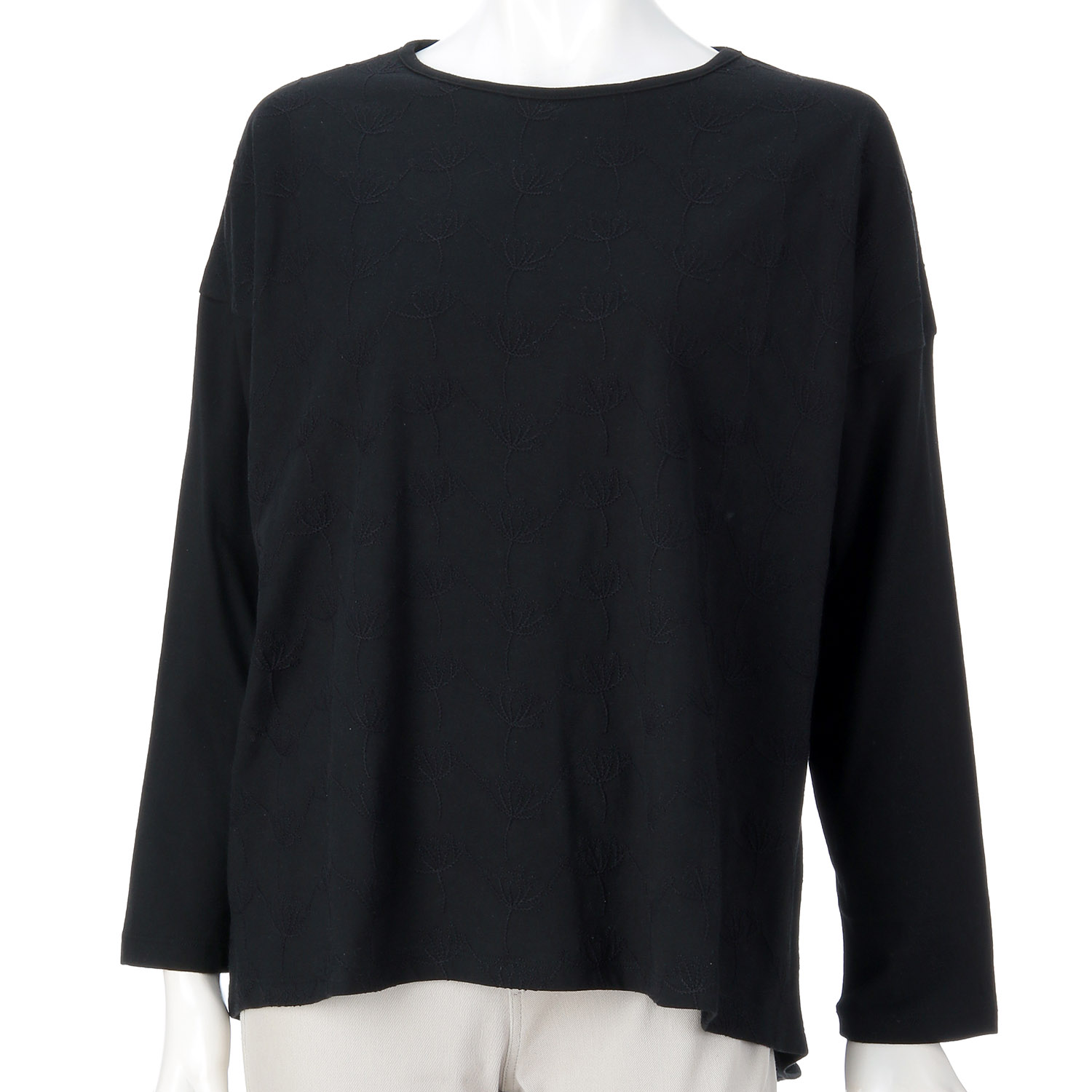 homeworking 30天竺刺繍ボートネックプルオーバー - 画像5