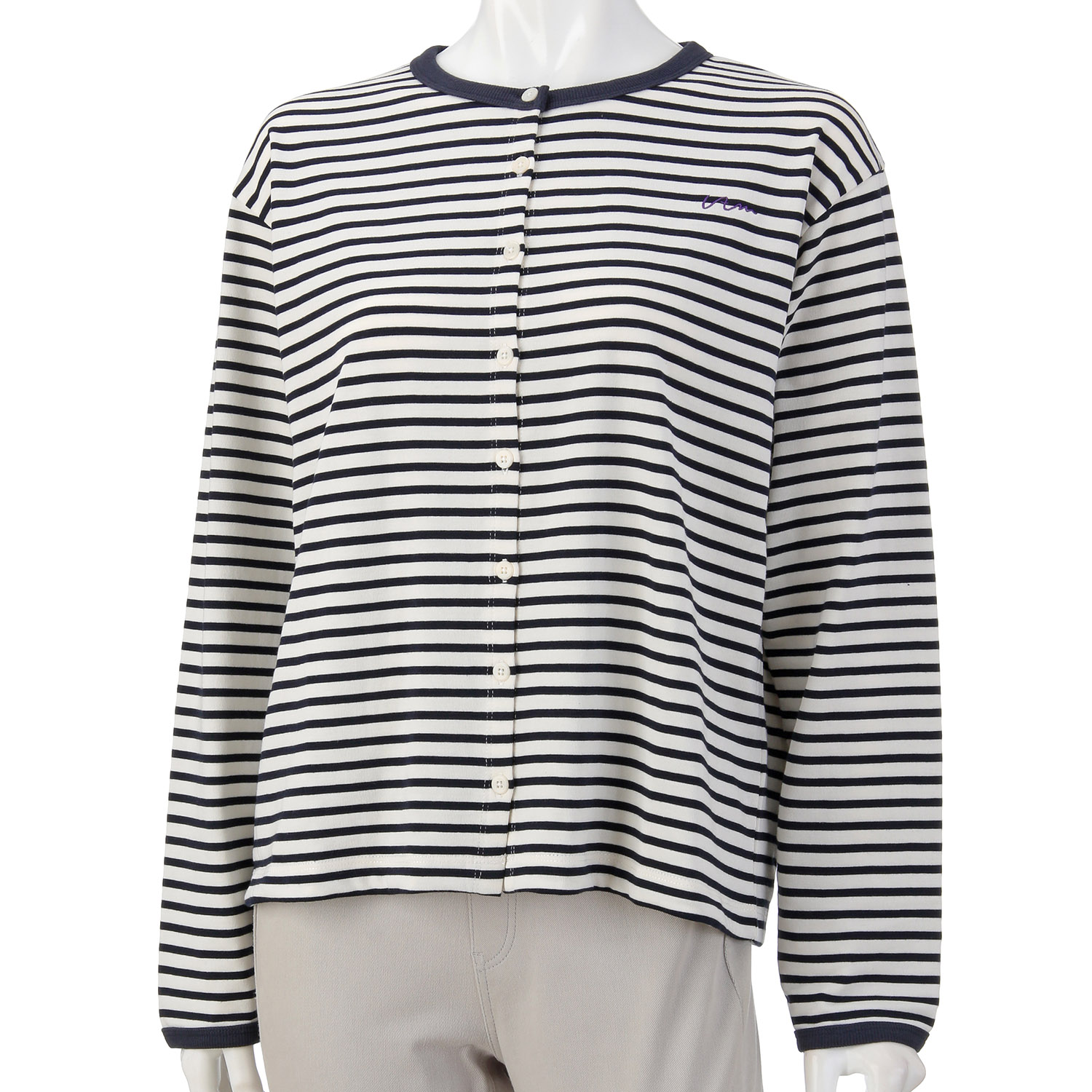 【新ブランド】VAMU ボーダーカットカーディガン - 画像2