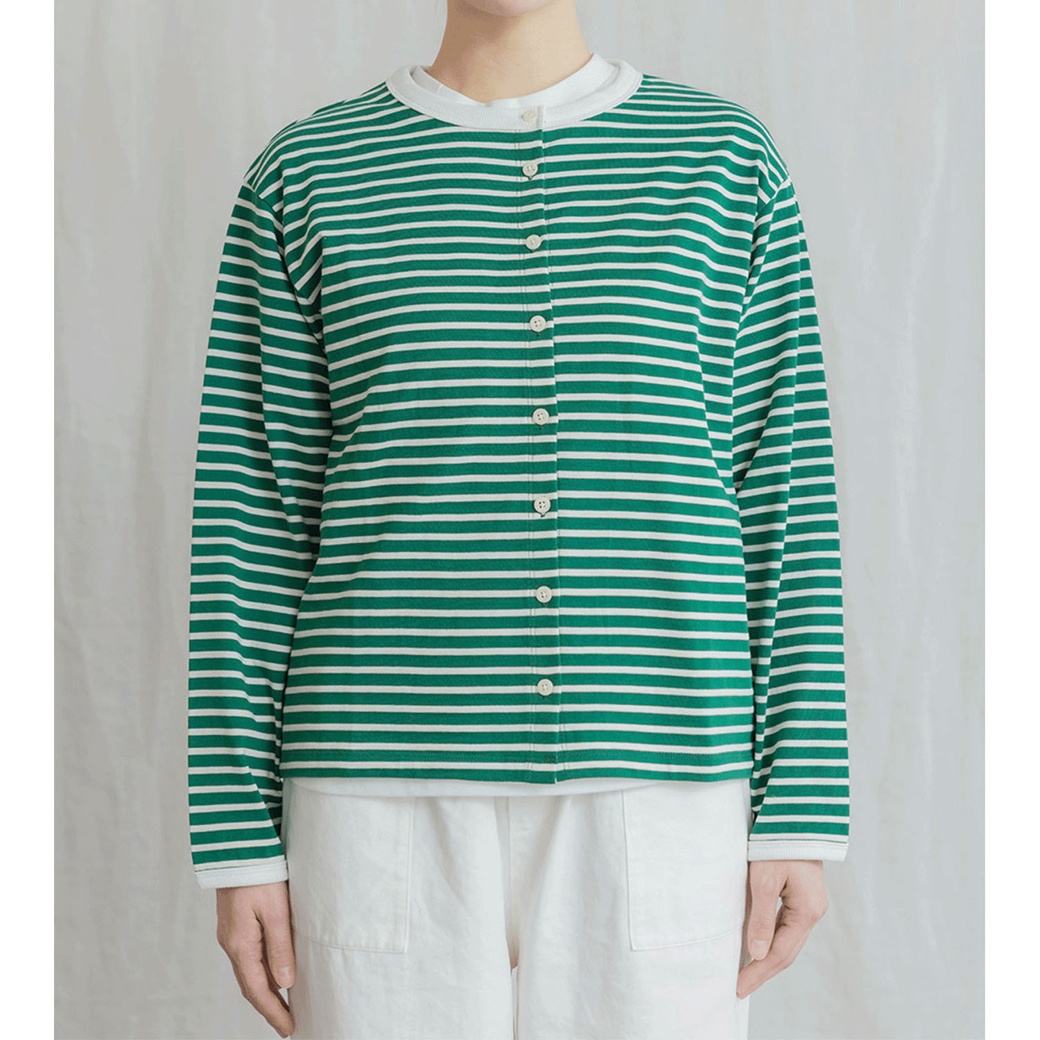 【新ブランド】VAMU ボーダーカットカーディガン - 画像6