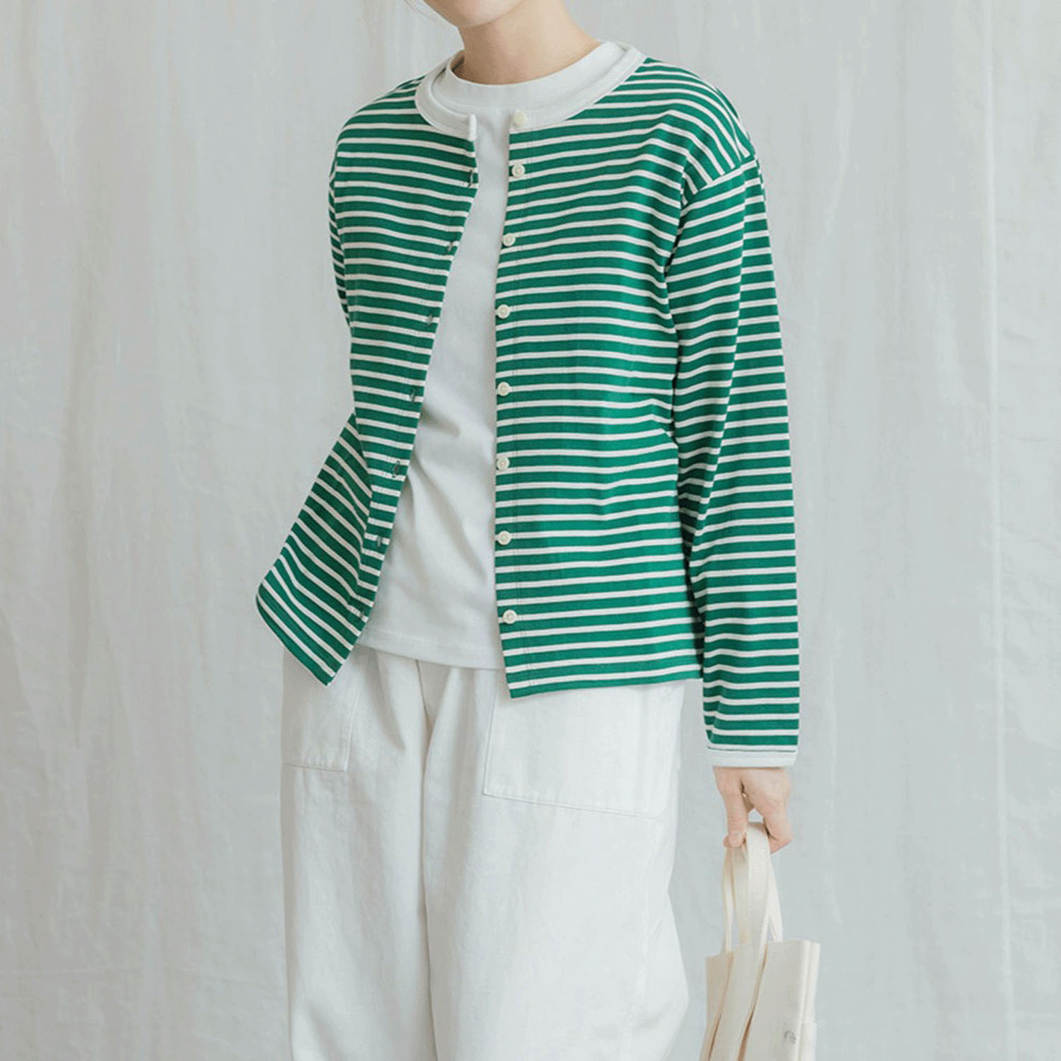 【新ブランド】VAMU ボーダーカットカーディガン