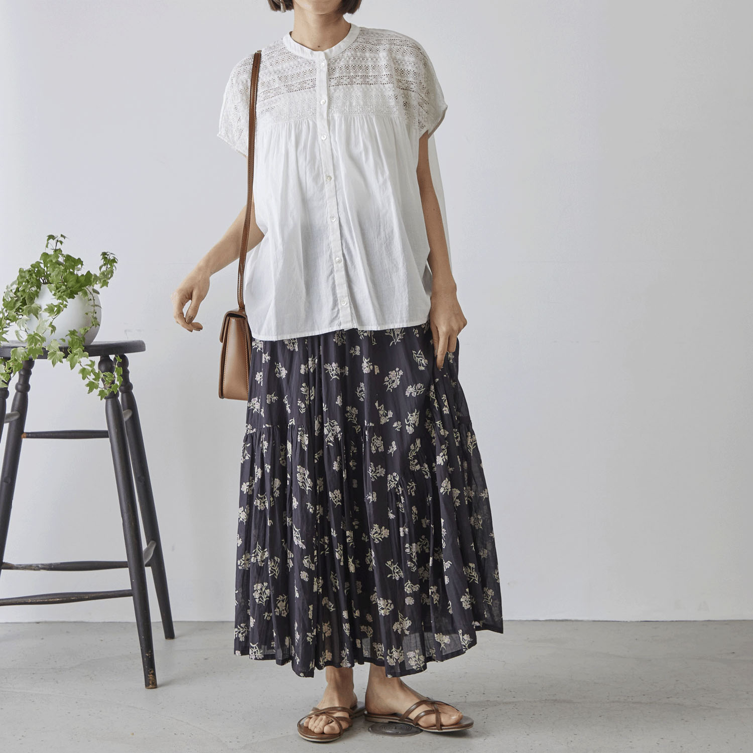 Fanaka フラワープリントスカート