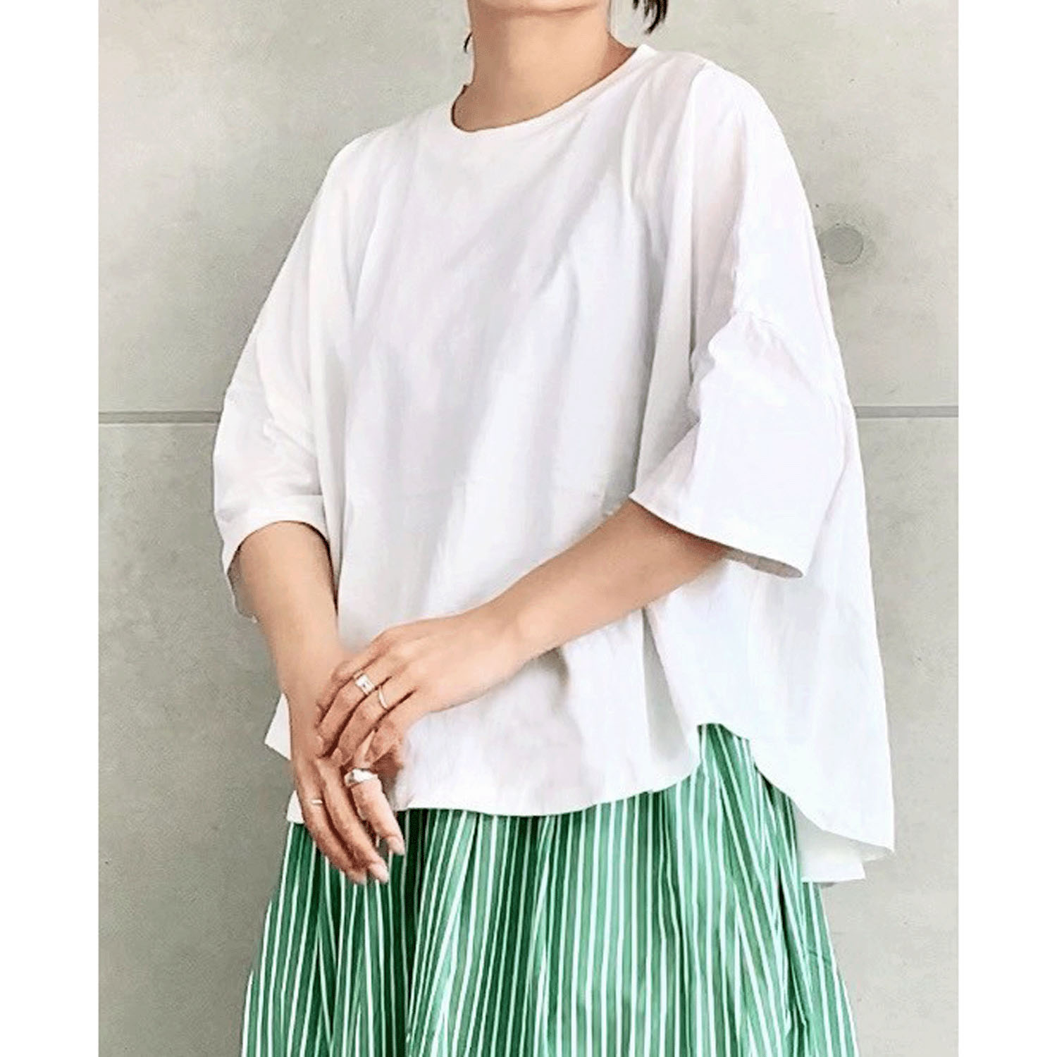 AUG バックギャザーTee