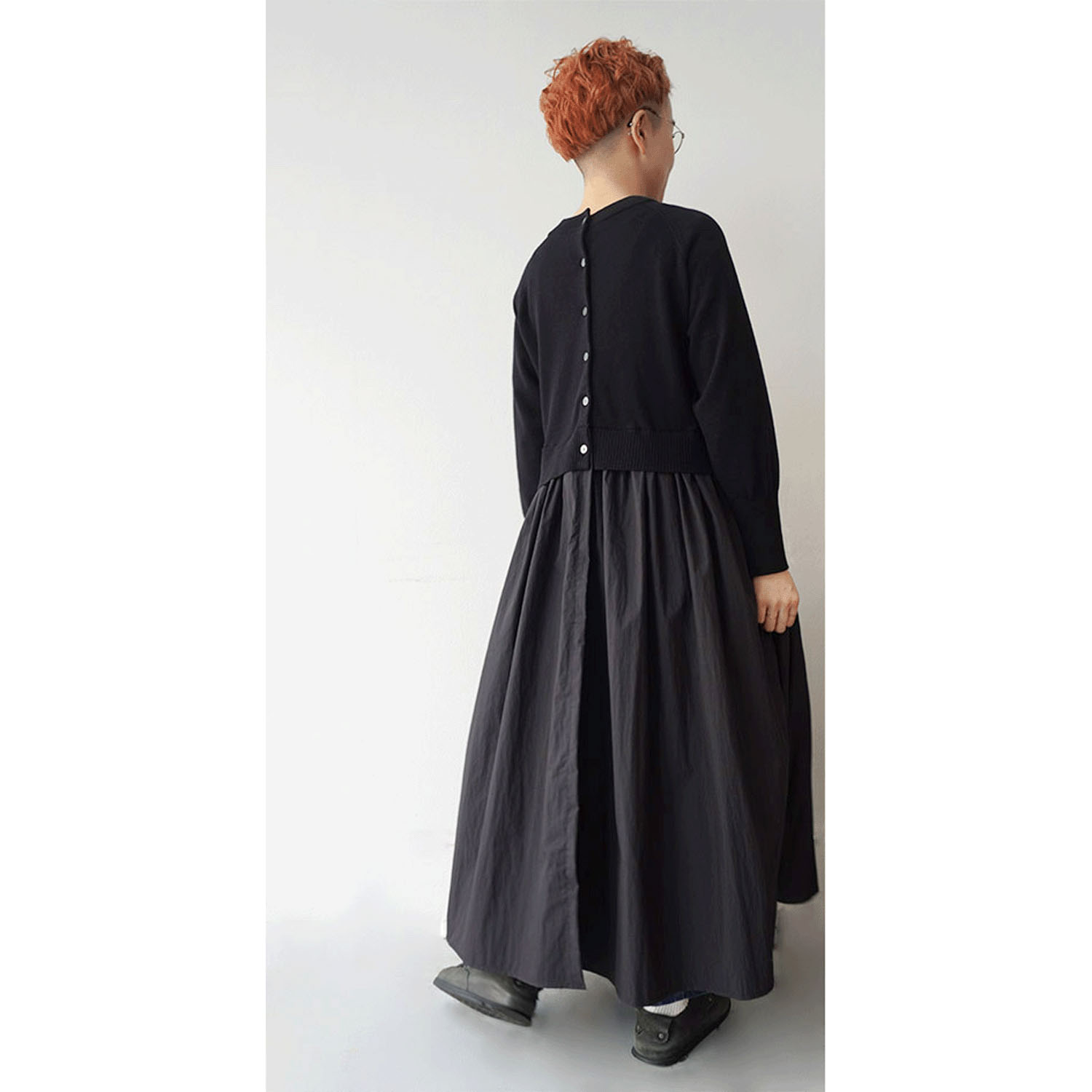 mao made 異素材切替2WAYロングカーディガン - 画像4