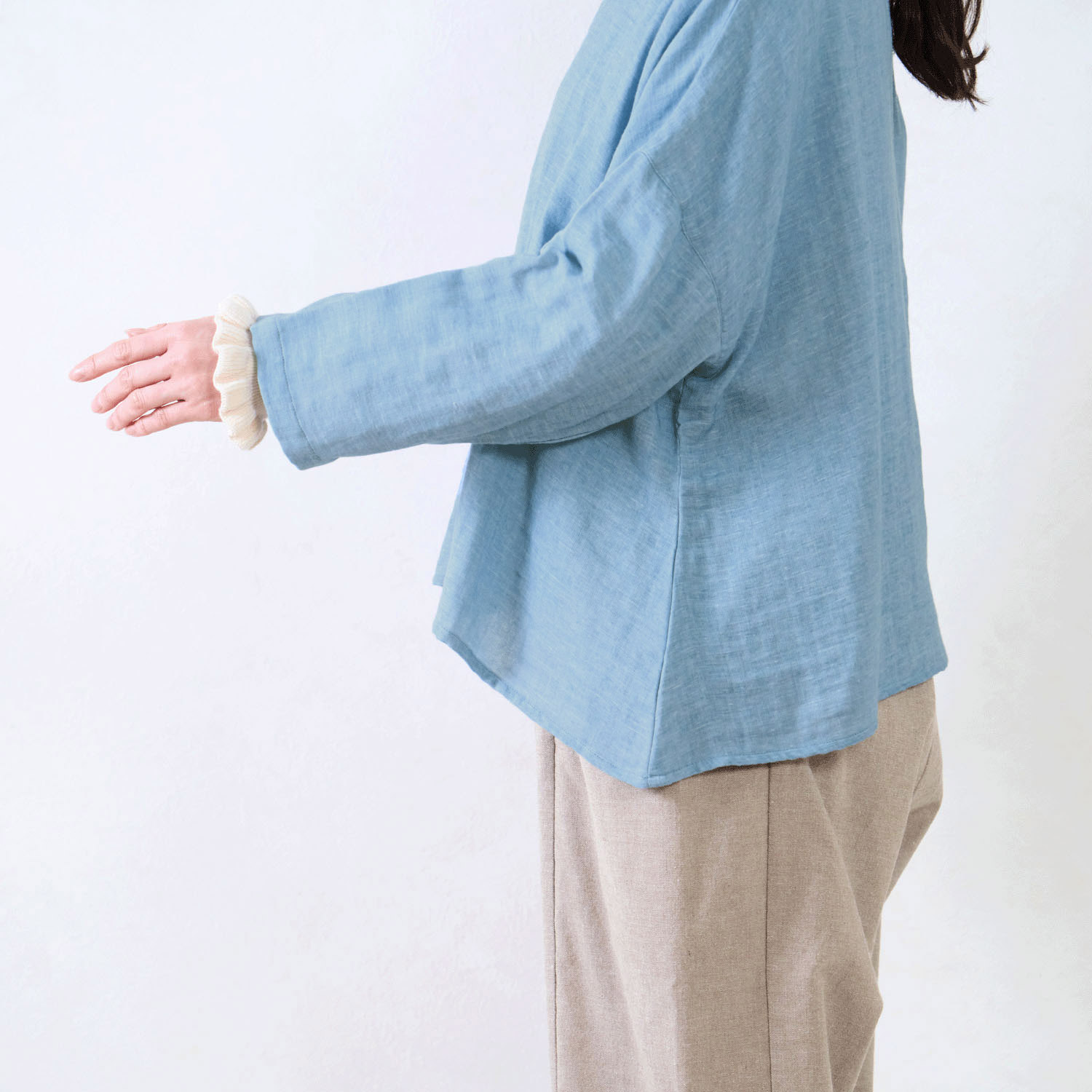 Le ciel a tempsdoux ガーゼシャンブレーブラウス - 画像10